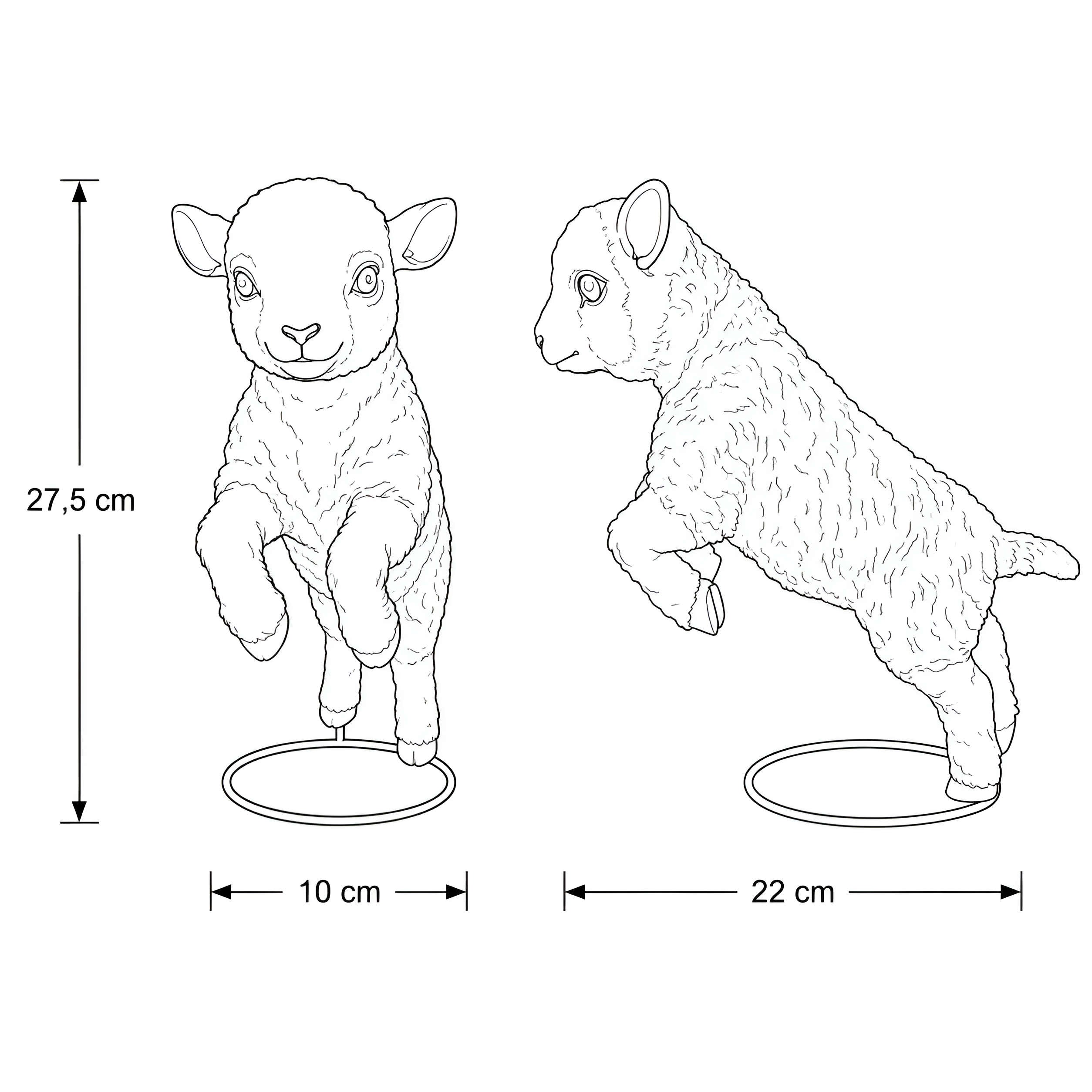 Schaffiguren Lamm Figur Deko Schafe für Garten Gartenfigur Lamm Varianten