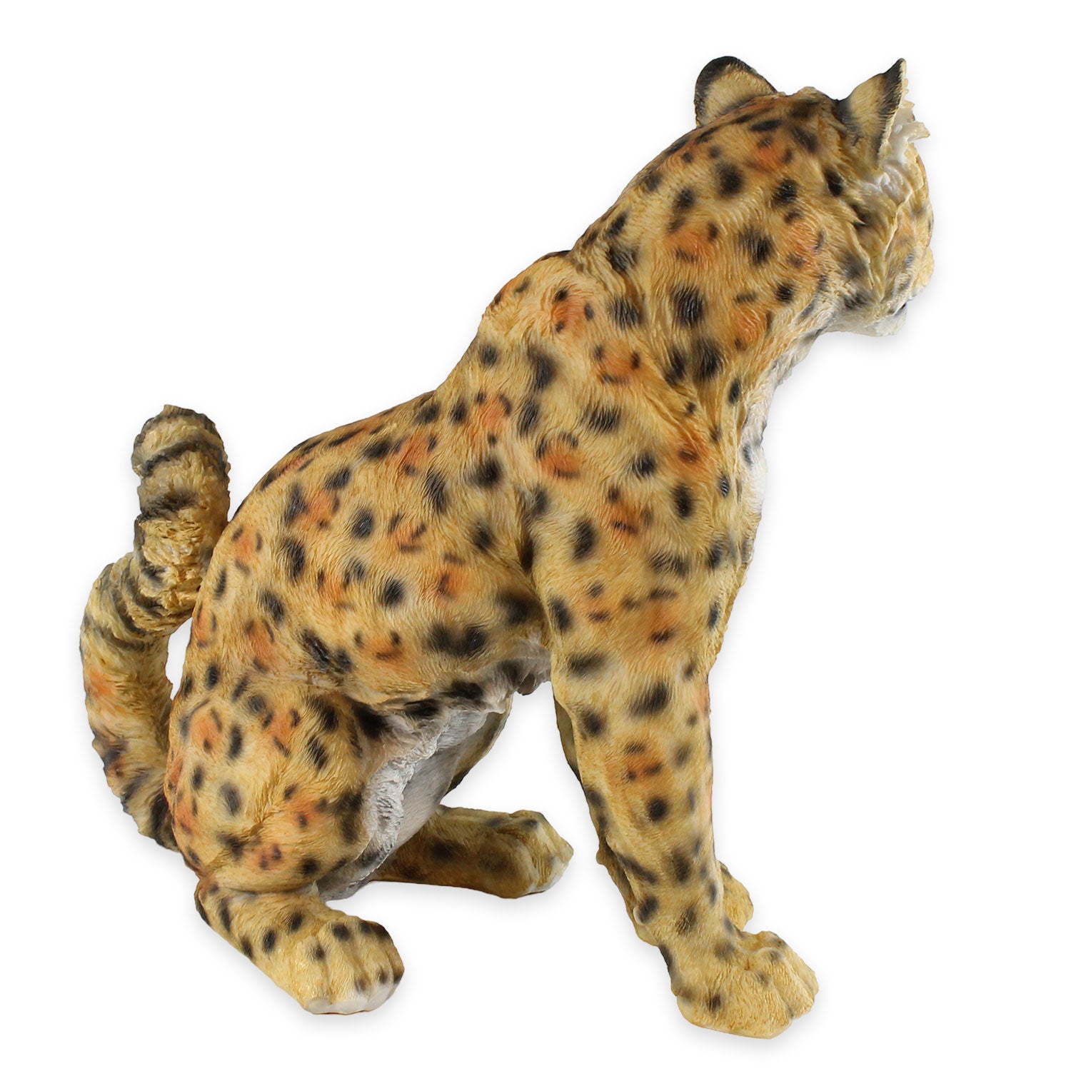 Lebensechte Panther Figur sitzend – Handbemalte Deko für Haus & Garten | 40 cm | Deko Panther