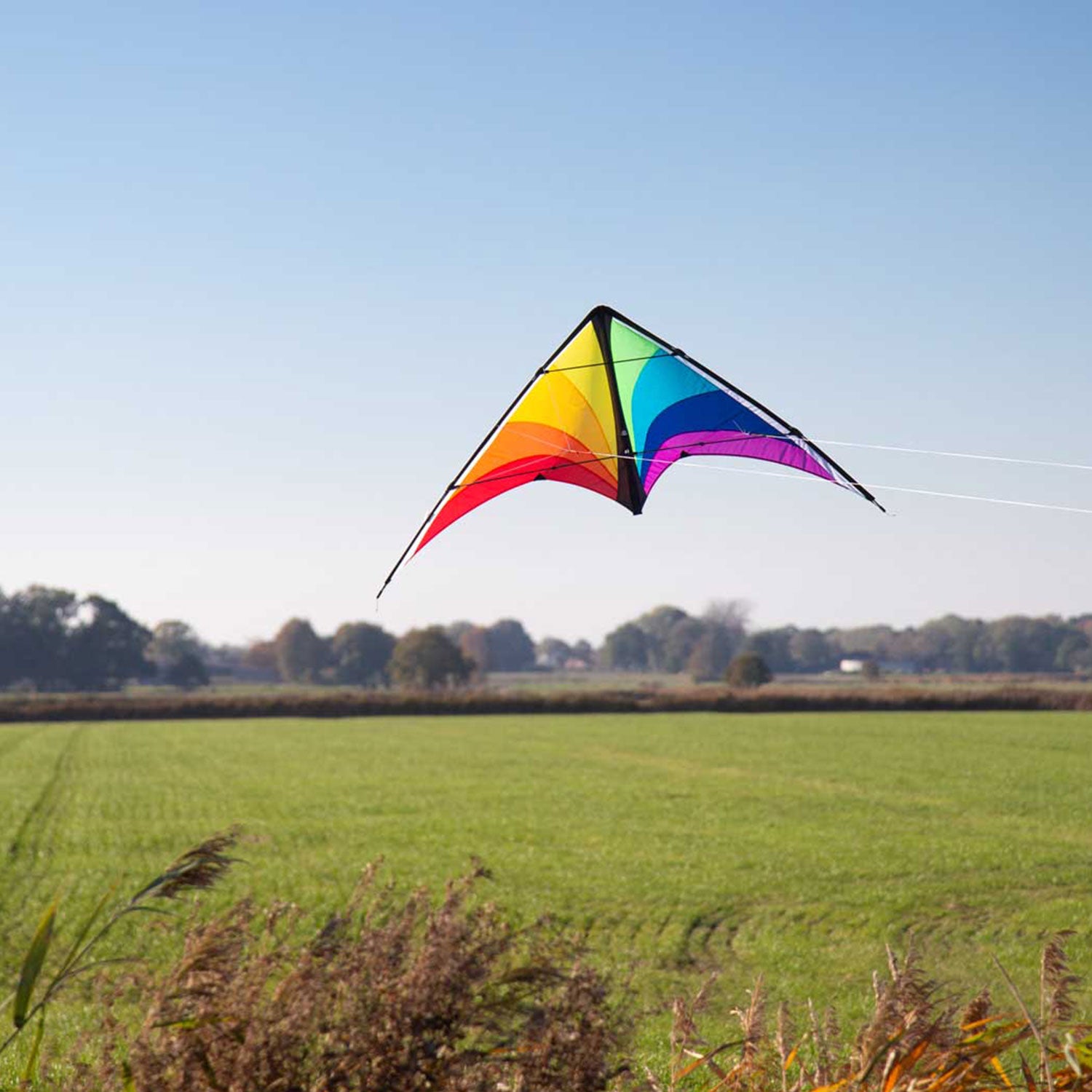 HQ Kinderdrachen Zweileiner Lenkdrachen Breezo Rainbow R2F 170 cm