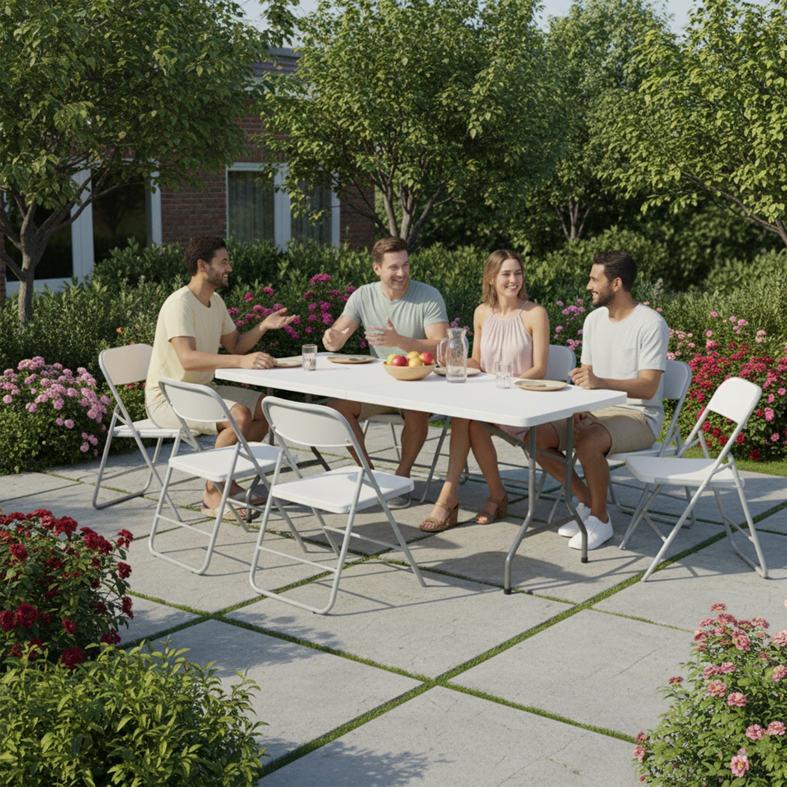 Biertisch Kunststoff Koffer Klapptisch 180 cm Gartentisch klappbar für Haus und Garten