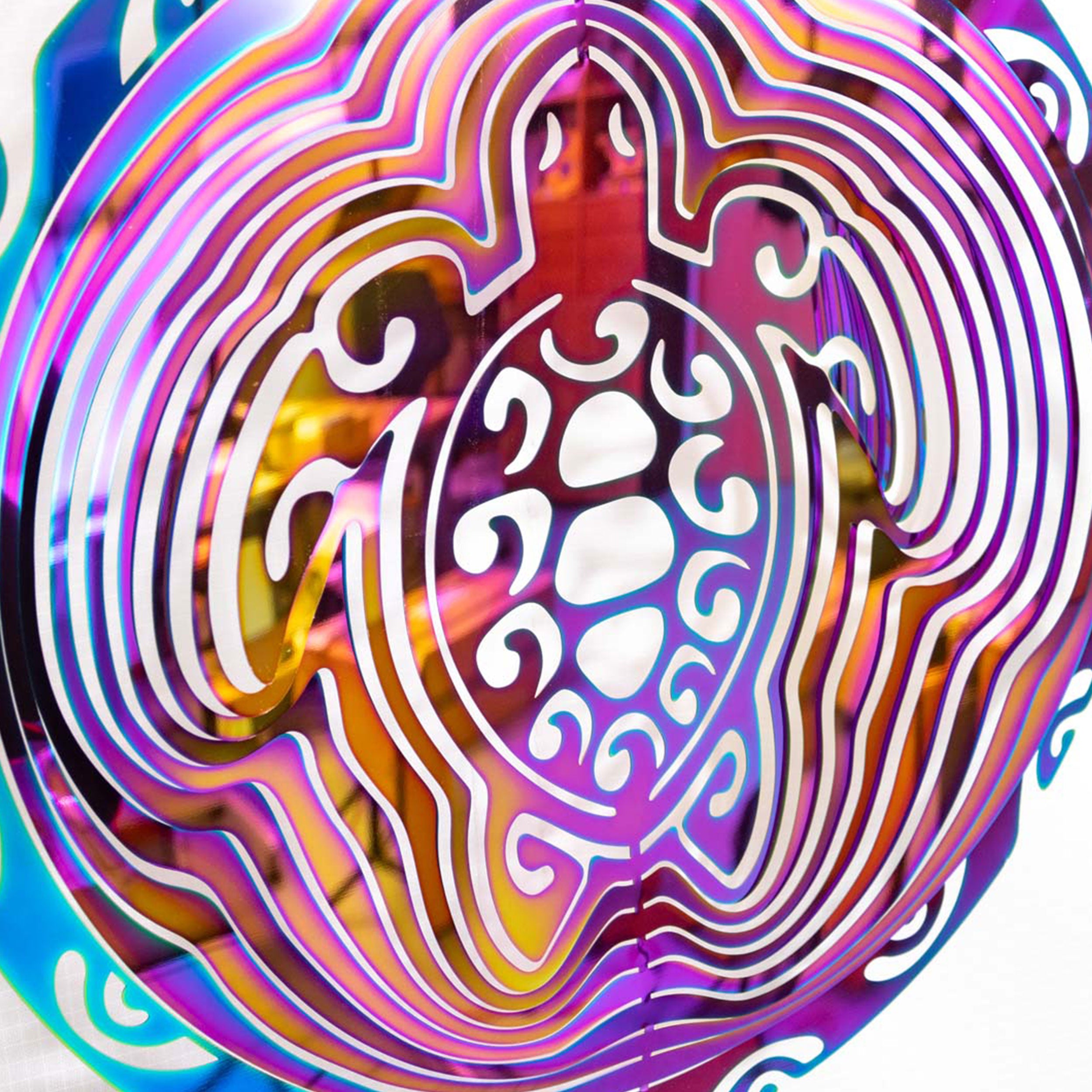 Kinetic Art Windspiel hängend Metall 3D Vibrant Turtle außergewöhnliche Windspiele Edelstahl