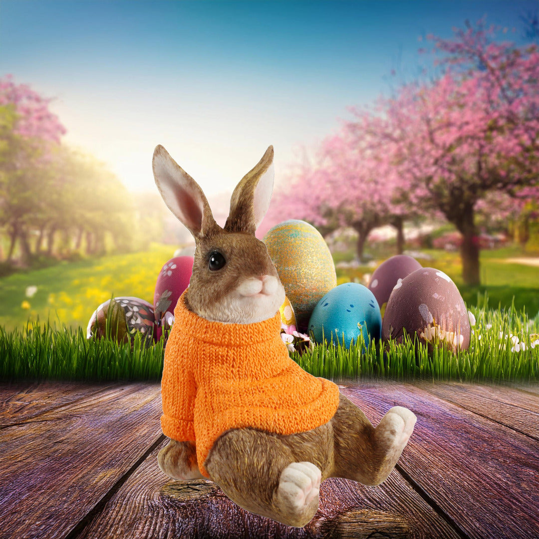 Dekohasen mit Pullover Osterhase Deko klein Deko Hasen für den Garten versch. Farben