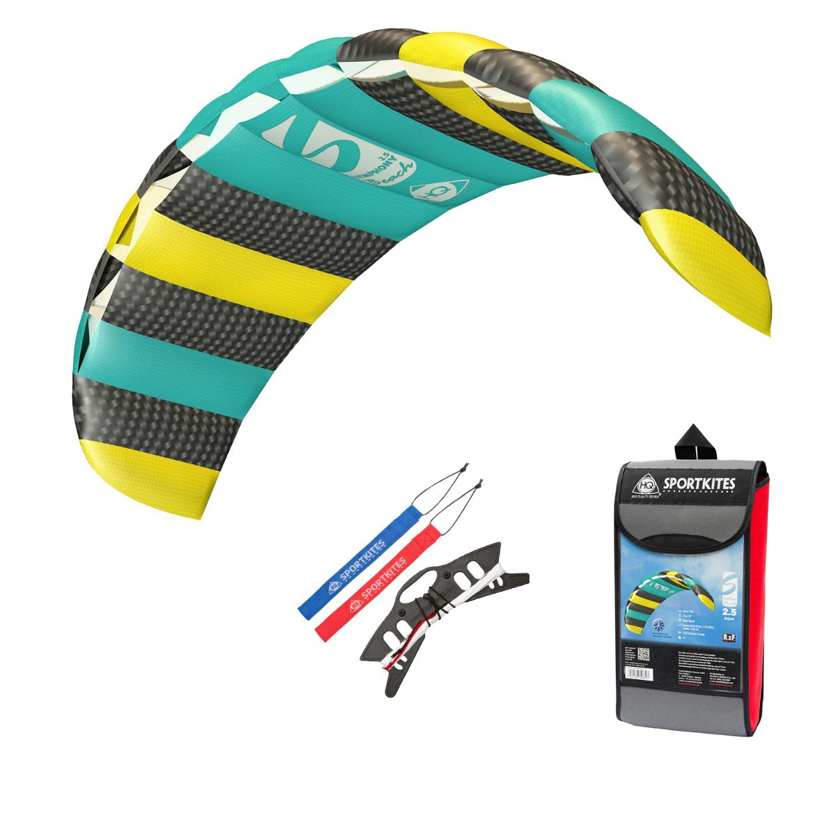 Lenkmatte HQ Symphony Beach III 2.5 Aqua R2F Allround Lenkmatte Kite