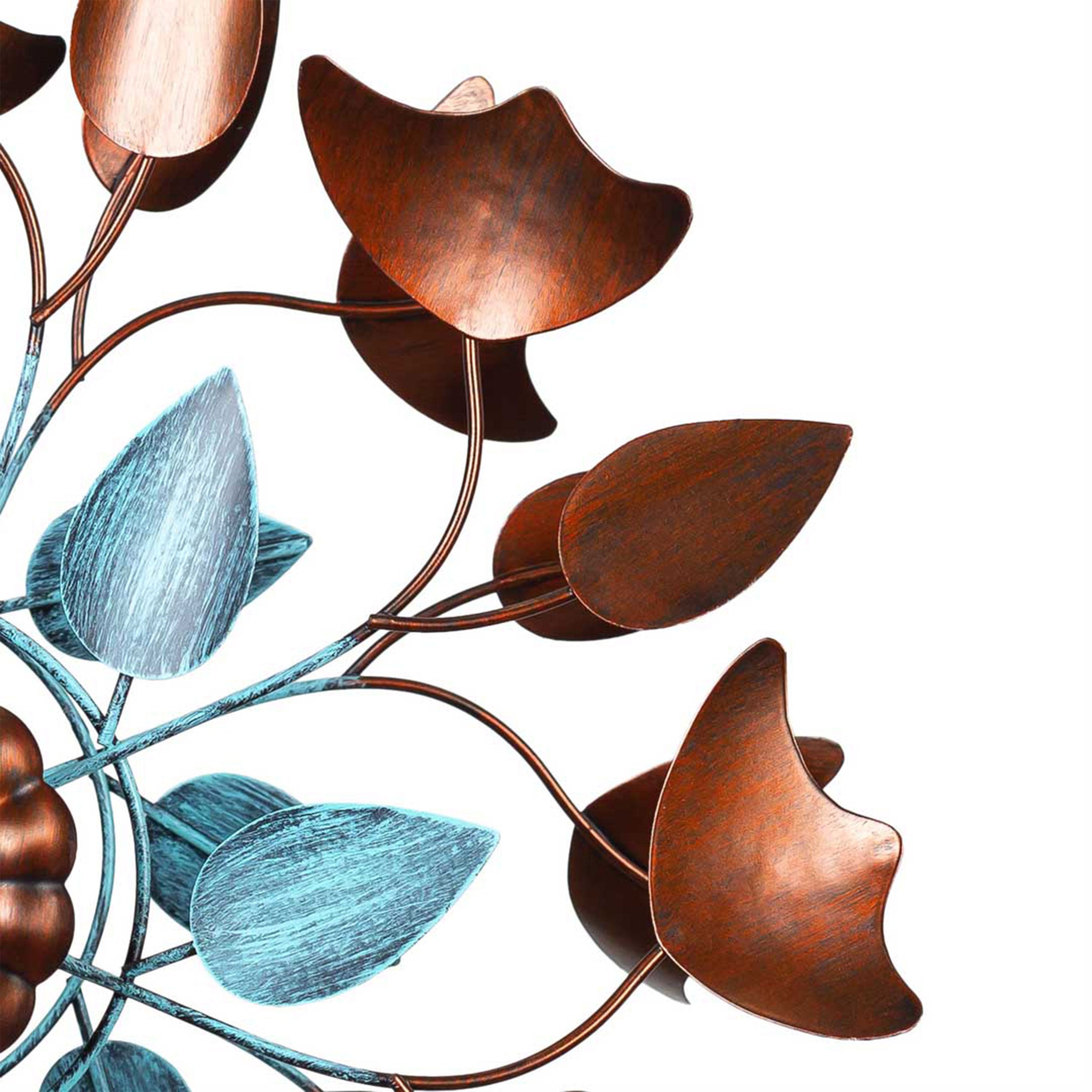 Kinetic Art Metall Windrad Copper Leaf Duett Windspiel Metall Garten Windrad stehend