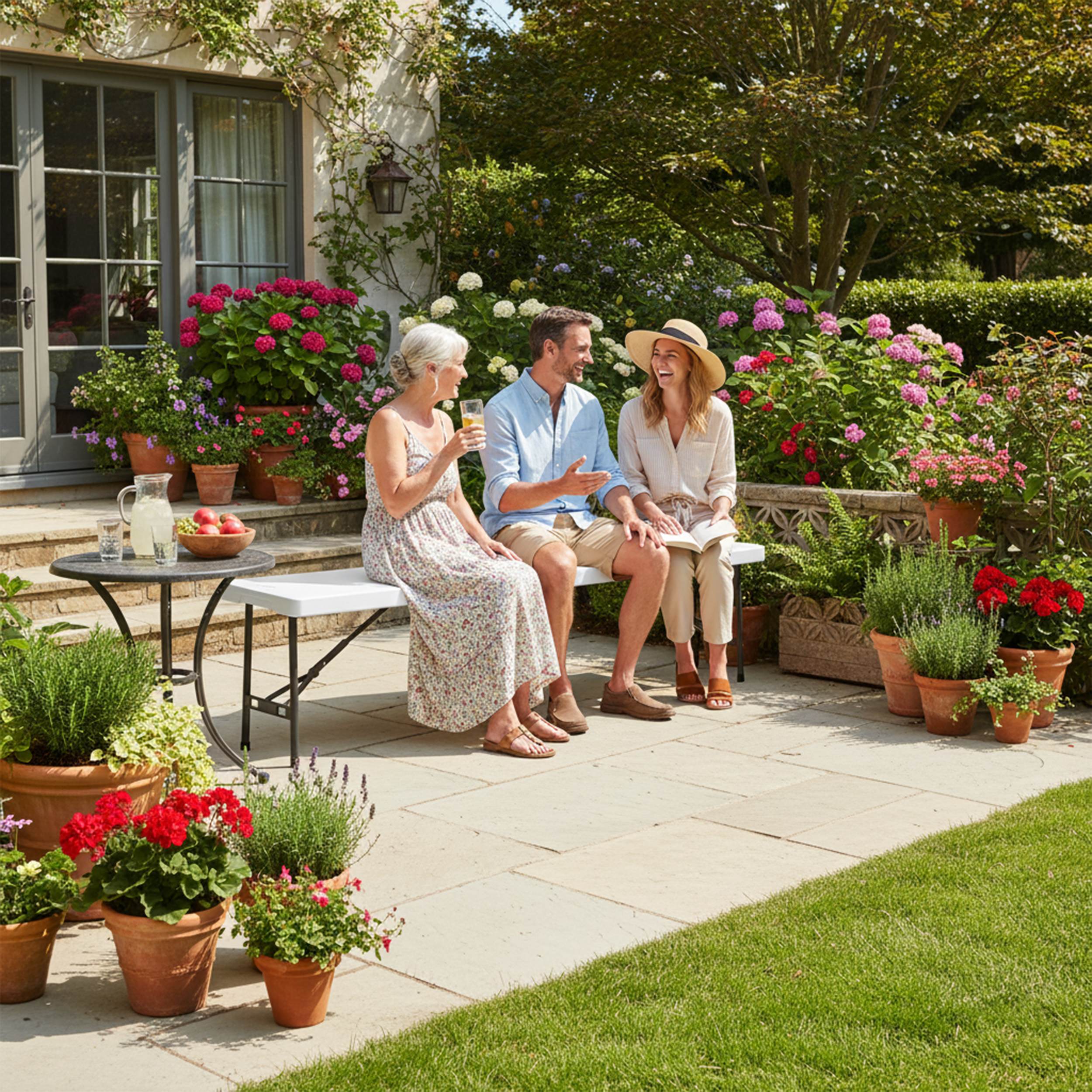 Bierbank klappbar Koffer Klappbank als Sitzbank für Garten & Party