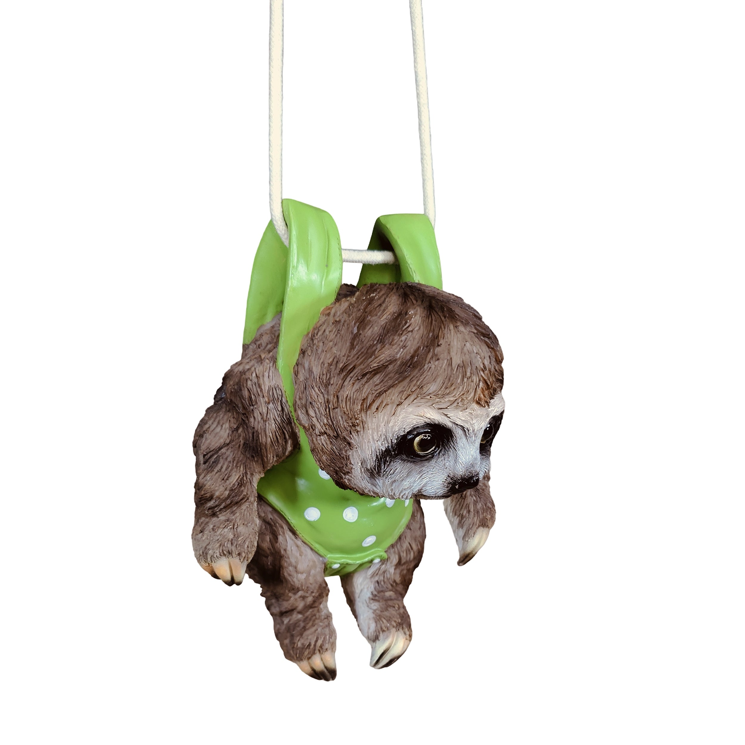 Faultier Figur hängend – Faultier Deko als lustige Gartenfigur zum Aufhängen in Gelb, Rosa oder Grün