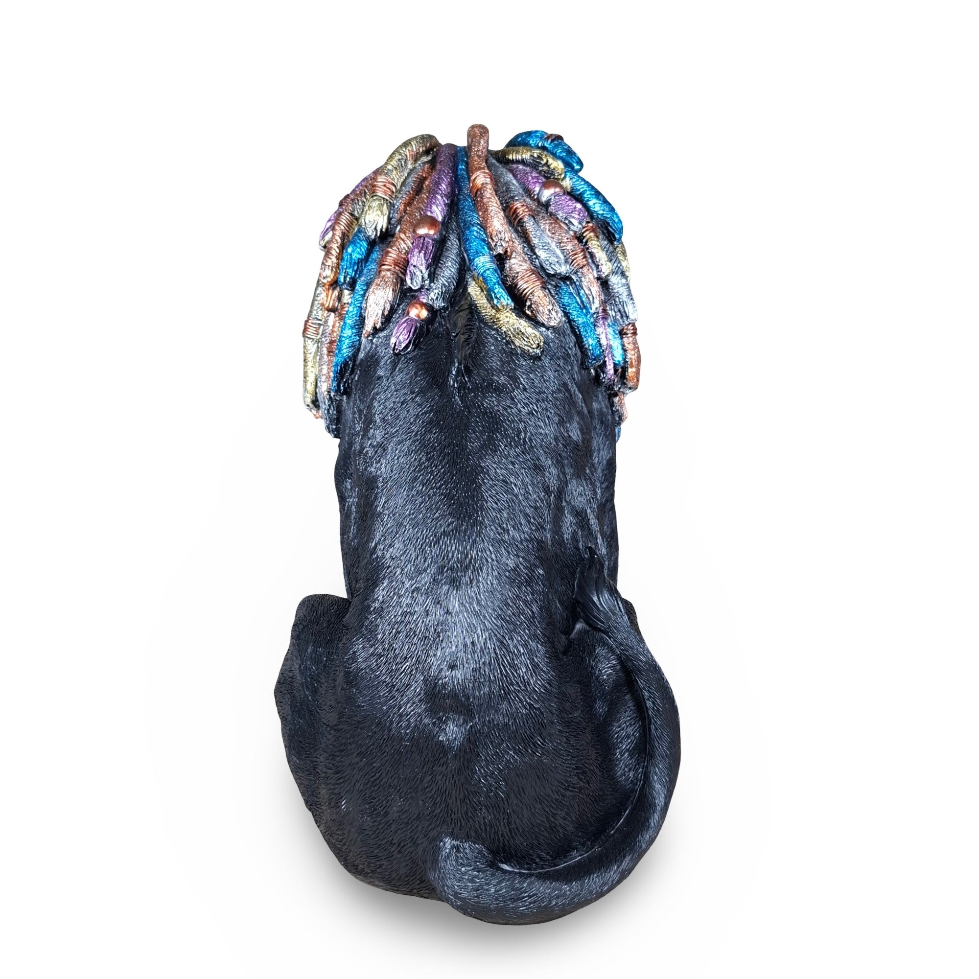 Deko Hund „Rasta Bob“ – handbemalte Hundefigur aus Polyresin, 2 Größen & Farben