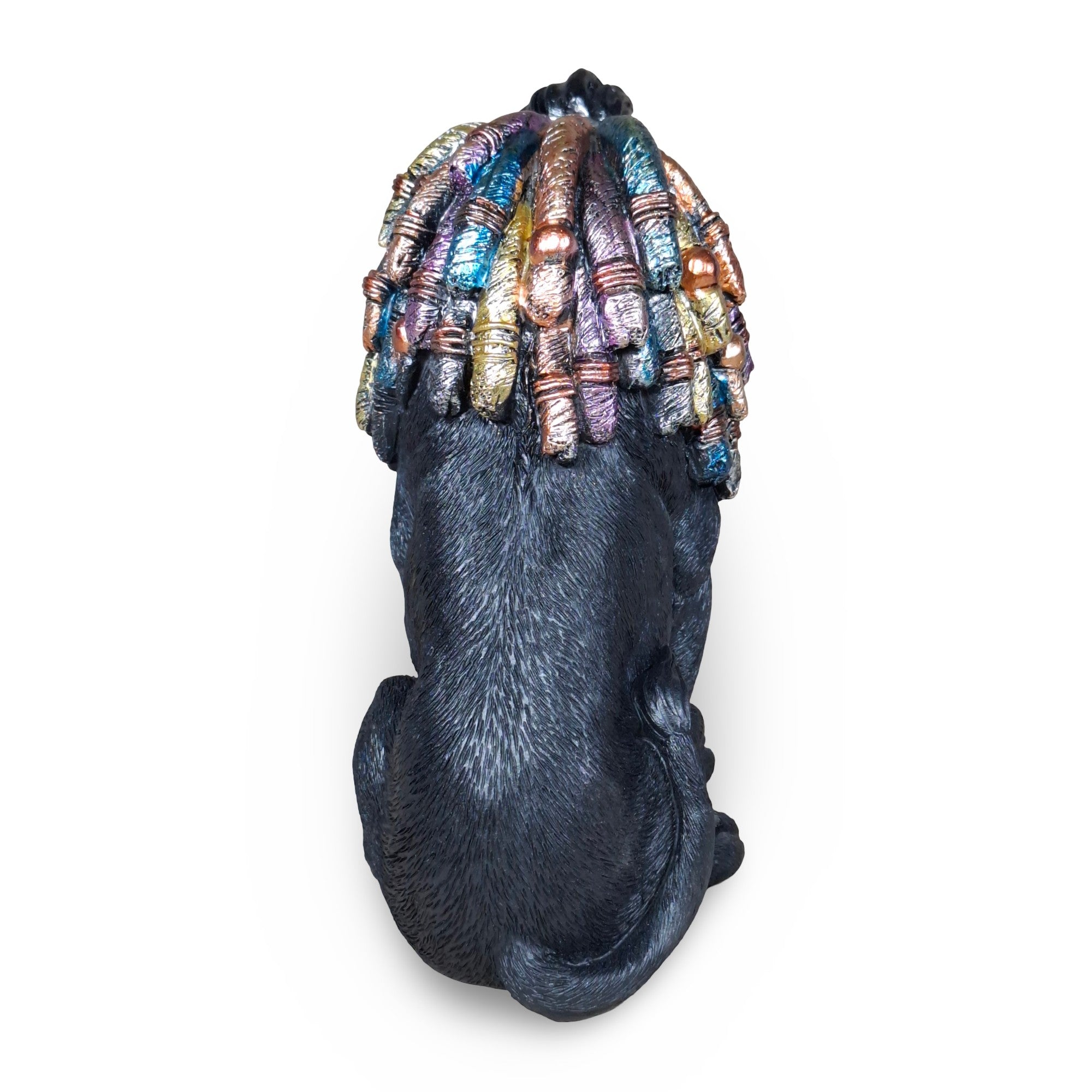 Deko Hund „Rasta Bob“ – handbemalte Hundefigur aus Polyresin, 2 Größen & Farben