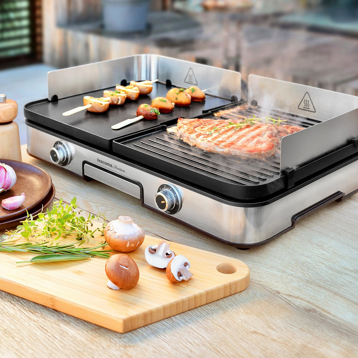 Tescoma Elektrischer Barbecue-Grill PRESIDENT – BBQ Tischgrill für Zuhause