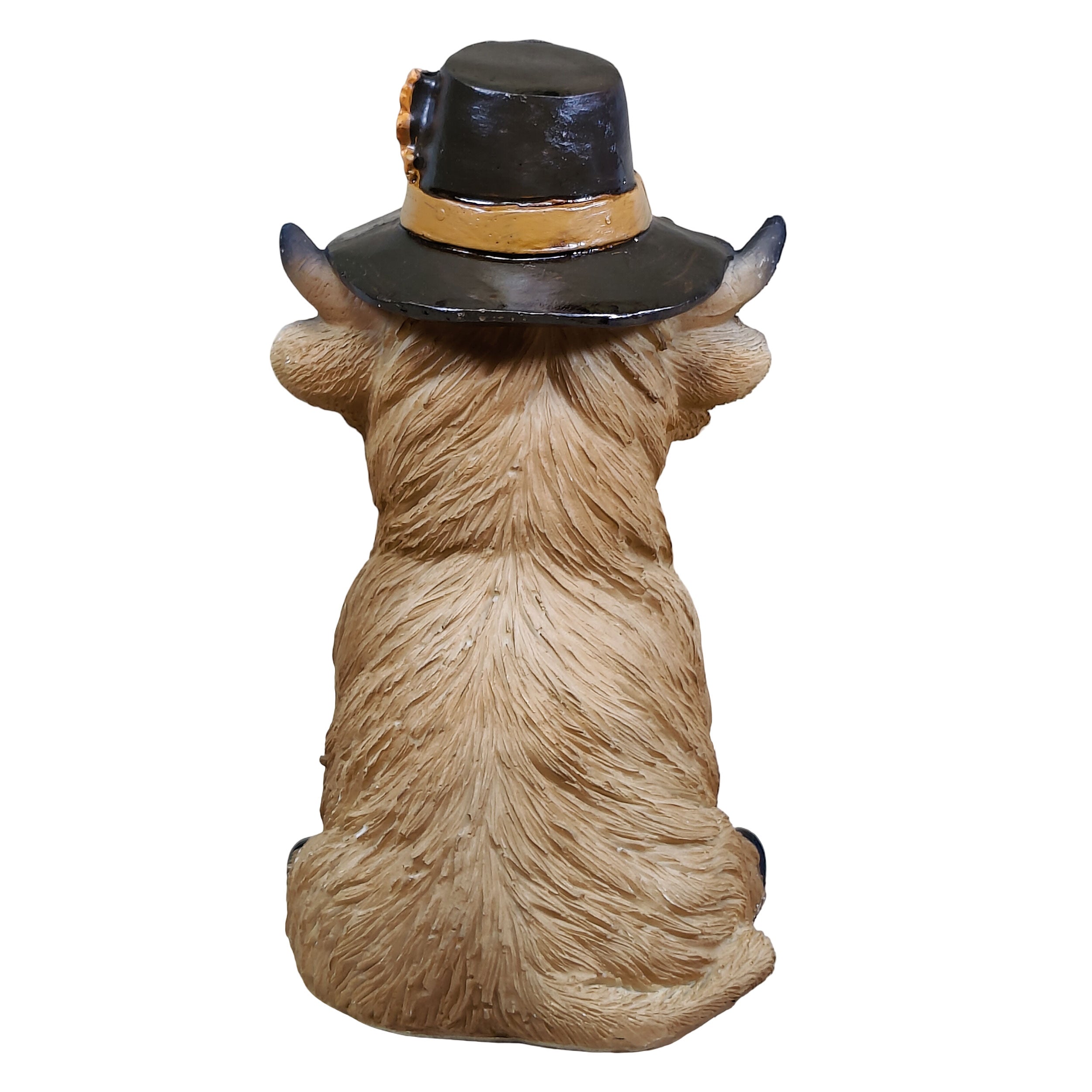 Dekofigur Highland Cattle Halloween – handbemalte Polyresinfigur für Herbst- & Halloween-Deko