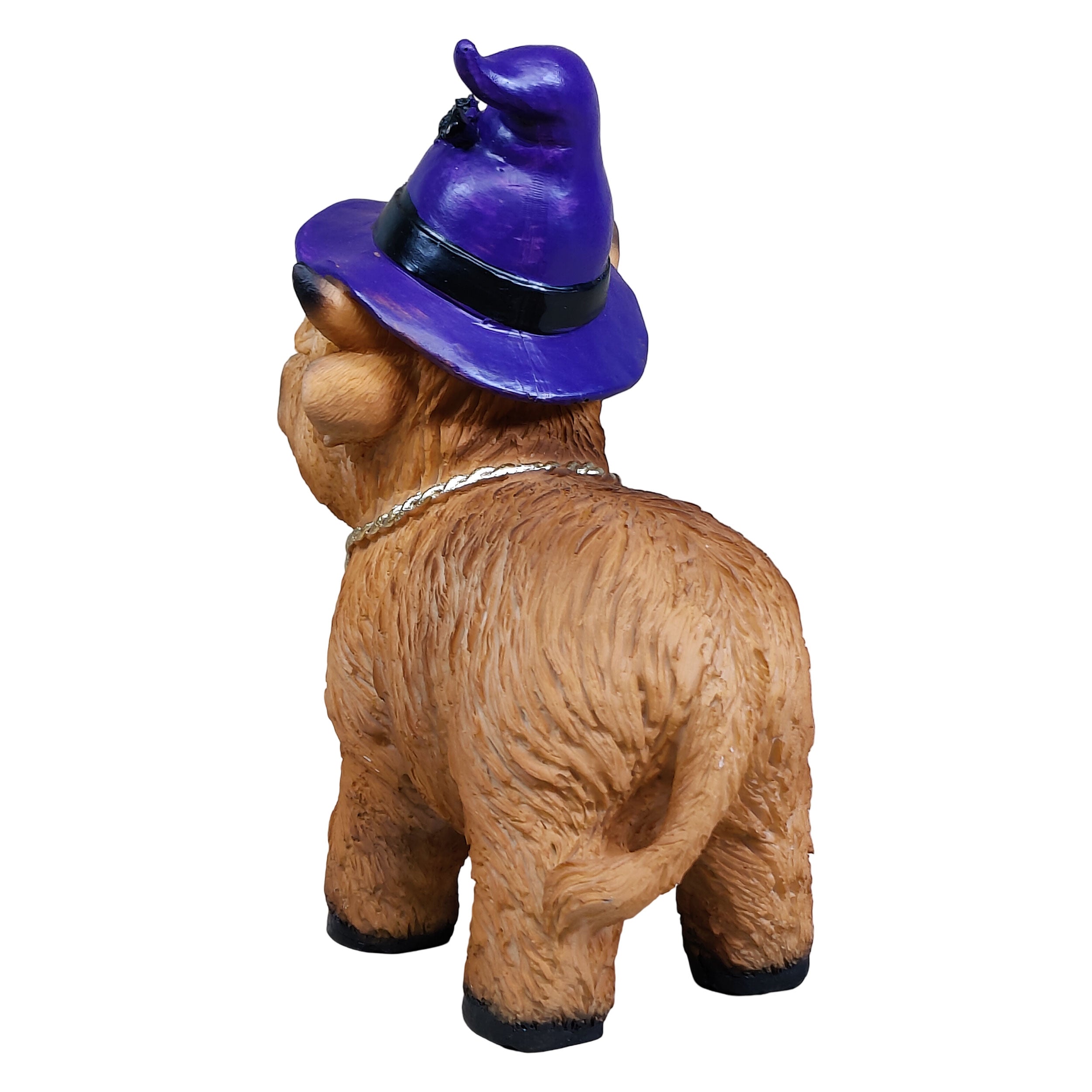 Dekofigur Highland Cattle Halloween – handbemalte Polyresinfigur für Herbst- & Halloween-Deko