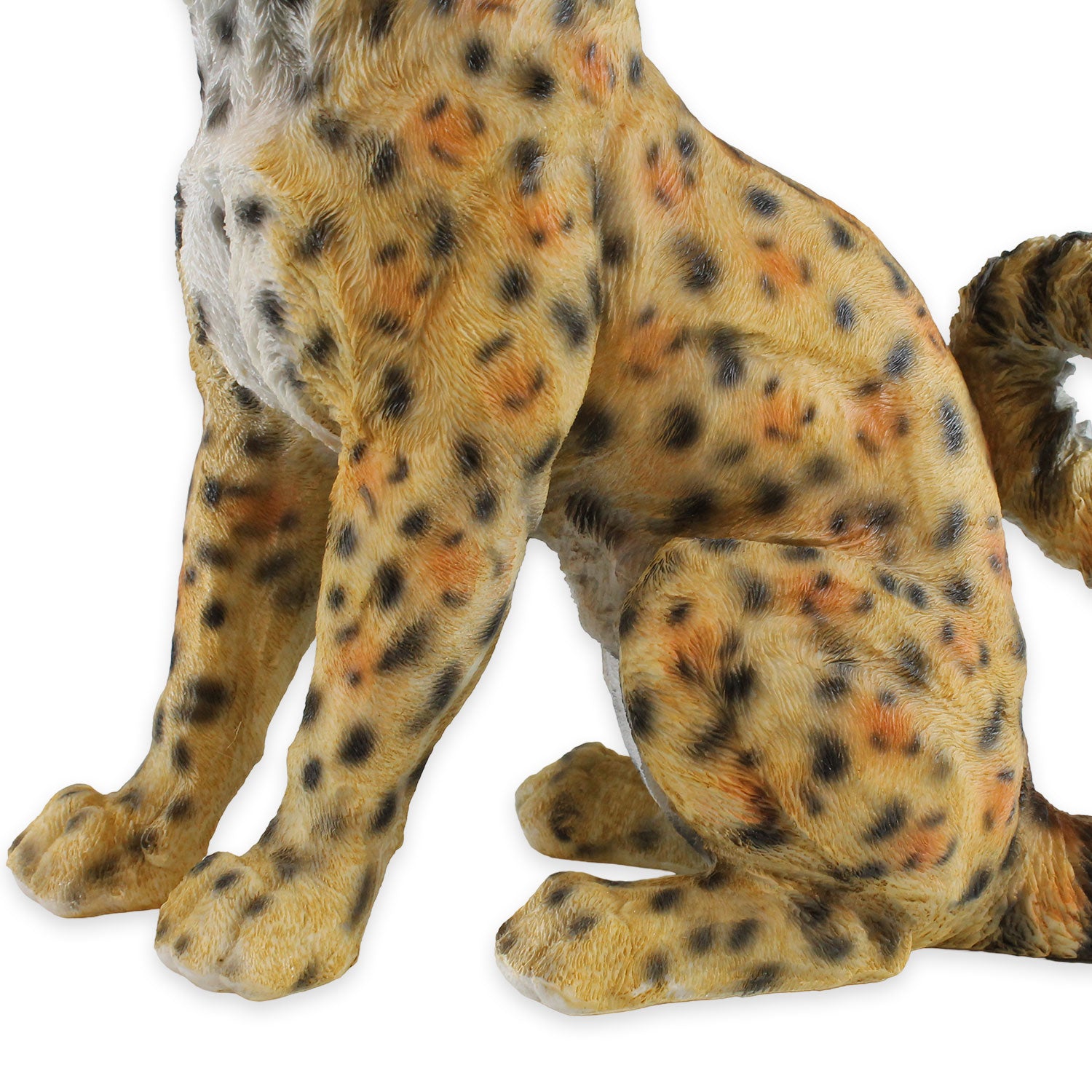 Lebensechte Panther Figur sitzend – Handbemalte Deko für Haus & Garten | 40 cm | Deko Panther