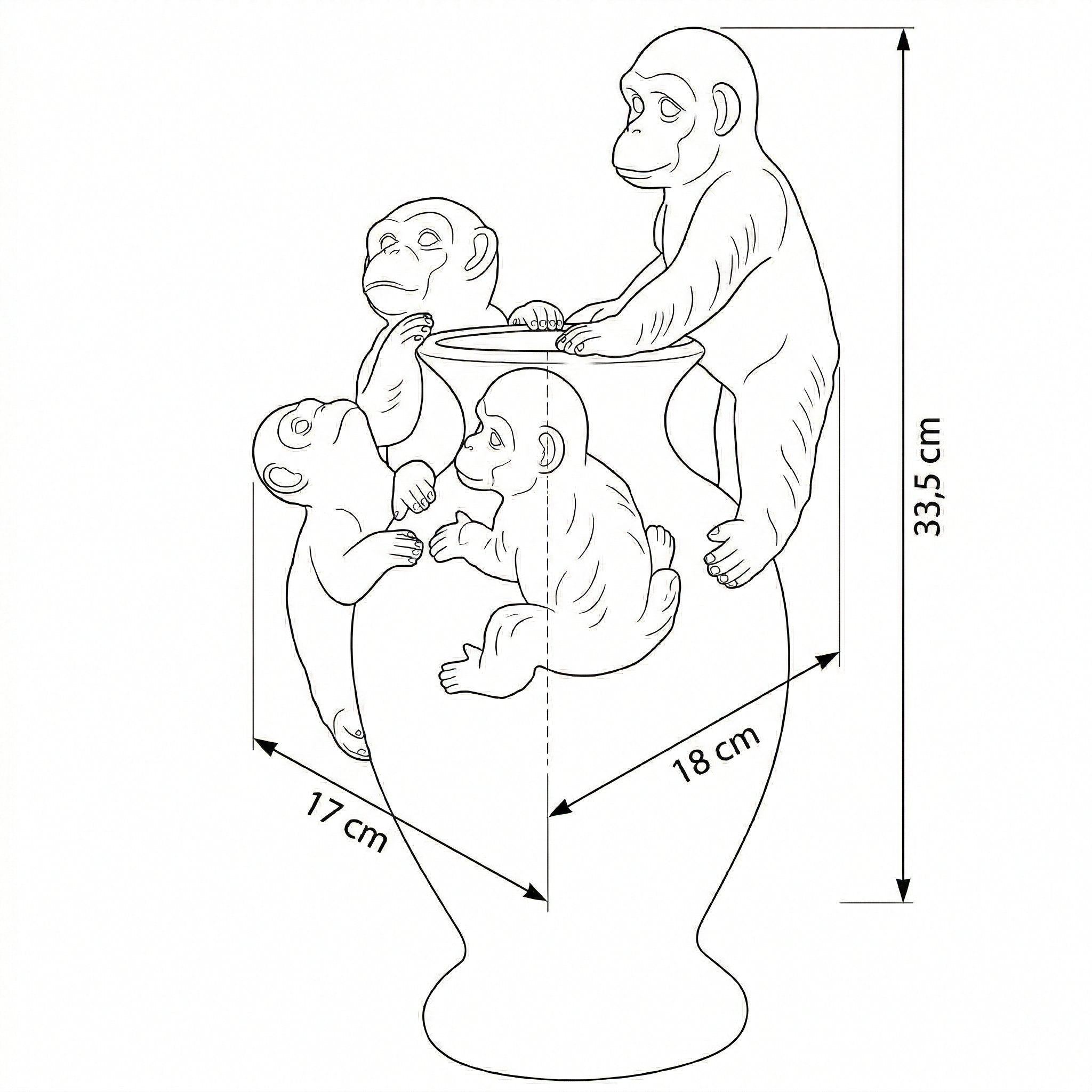 Kunstblumen Vase Deko Vase modern – Designer Vasen mit Tieren Papagei Affe Echse Tischdeko Vase bunt