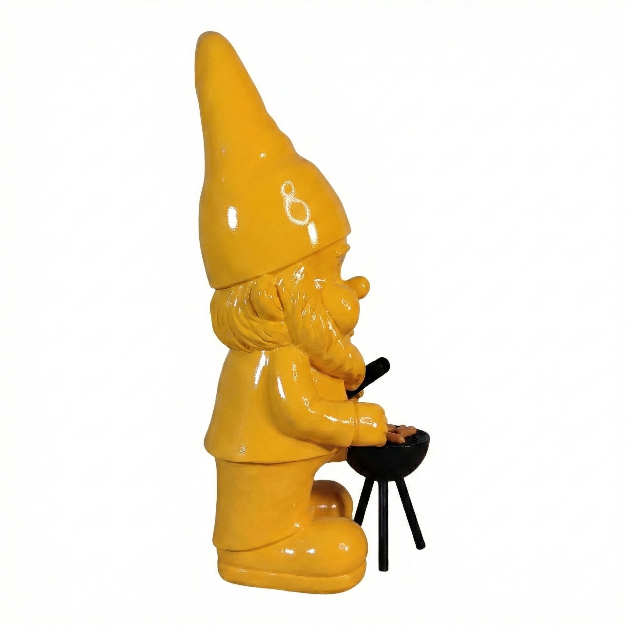 Gartenzwerg am Grill -GartenPoser- Zwerg Deko in Pastell Hochglanz 2 Größen 6 Farben (GrillPoser)