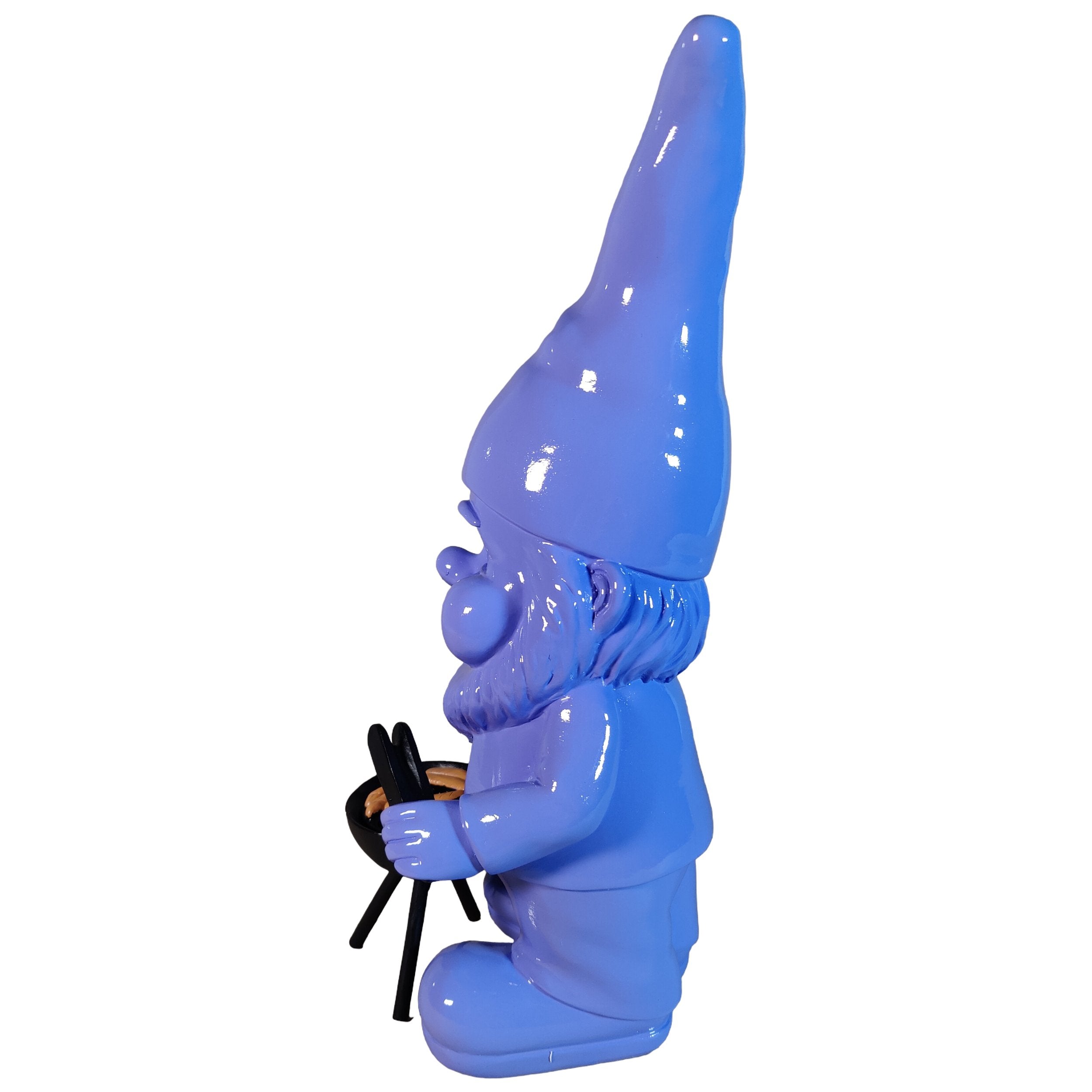 Gartenzwerg am Grill -GartenPoser- Zwerg Deko in Pastell Hochglanz 2 Größen 6 Farben (GrillPoser)