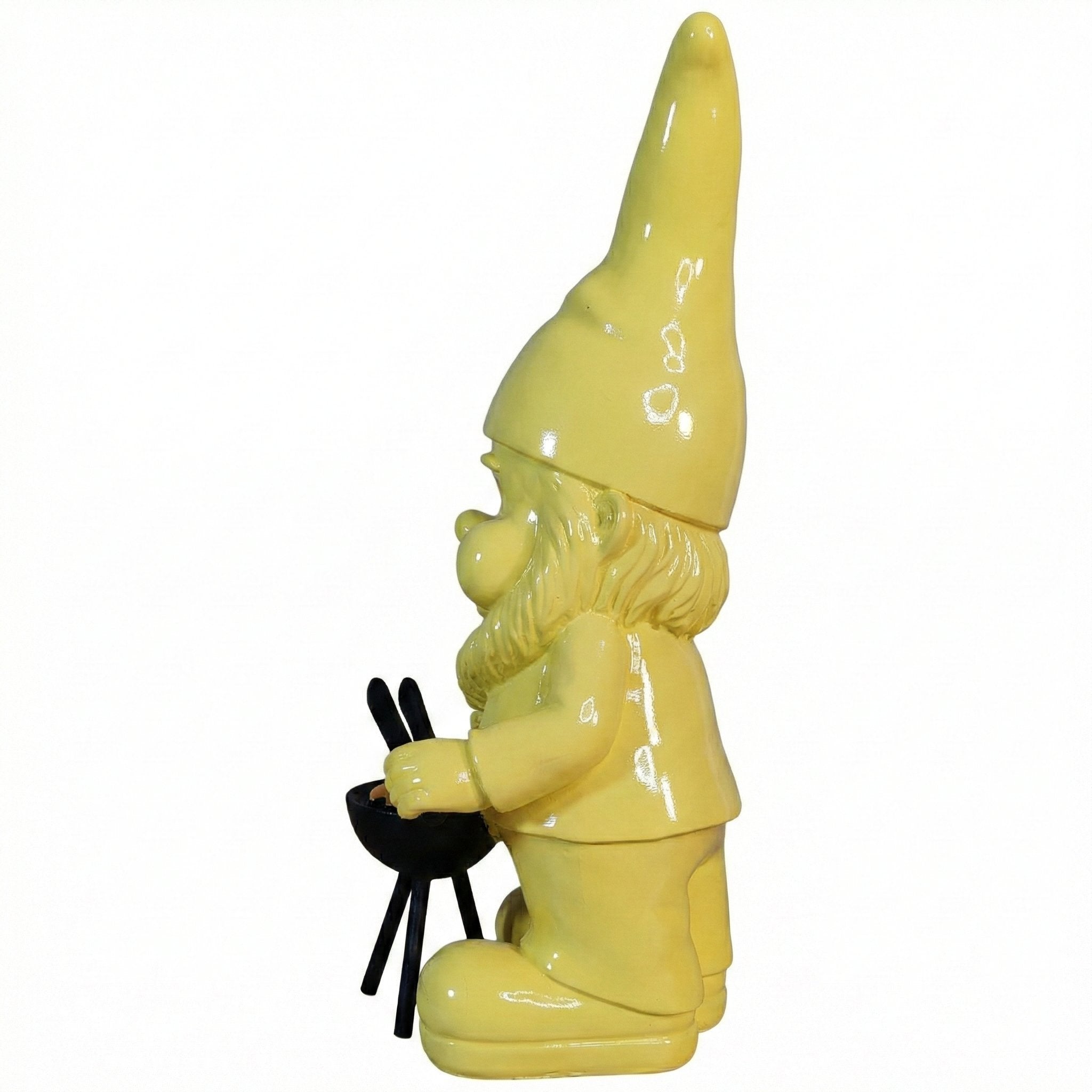 Gartenzwerg am Grill -GartenPoser- Zwerg Deko in Pastell Hochglanz 2 Größen 6 Farben (GrillPoser)