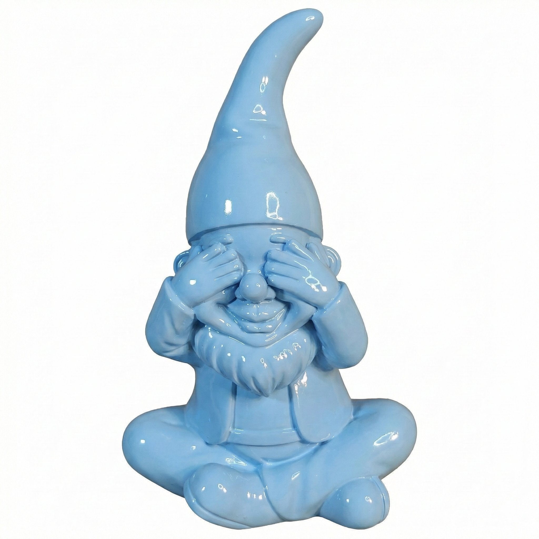 Gartenzwerg nichts sehen -GartenPoser- Zwerg Deko in Pastell Hochglanz 2 Größen 6 Farben (BlindPoser)