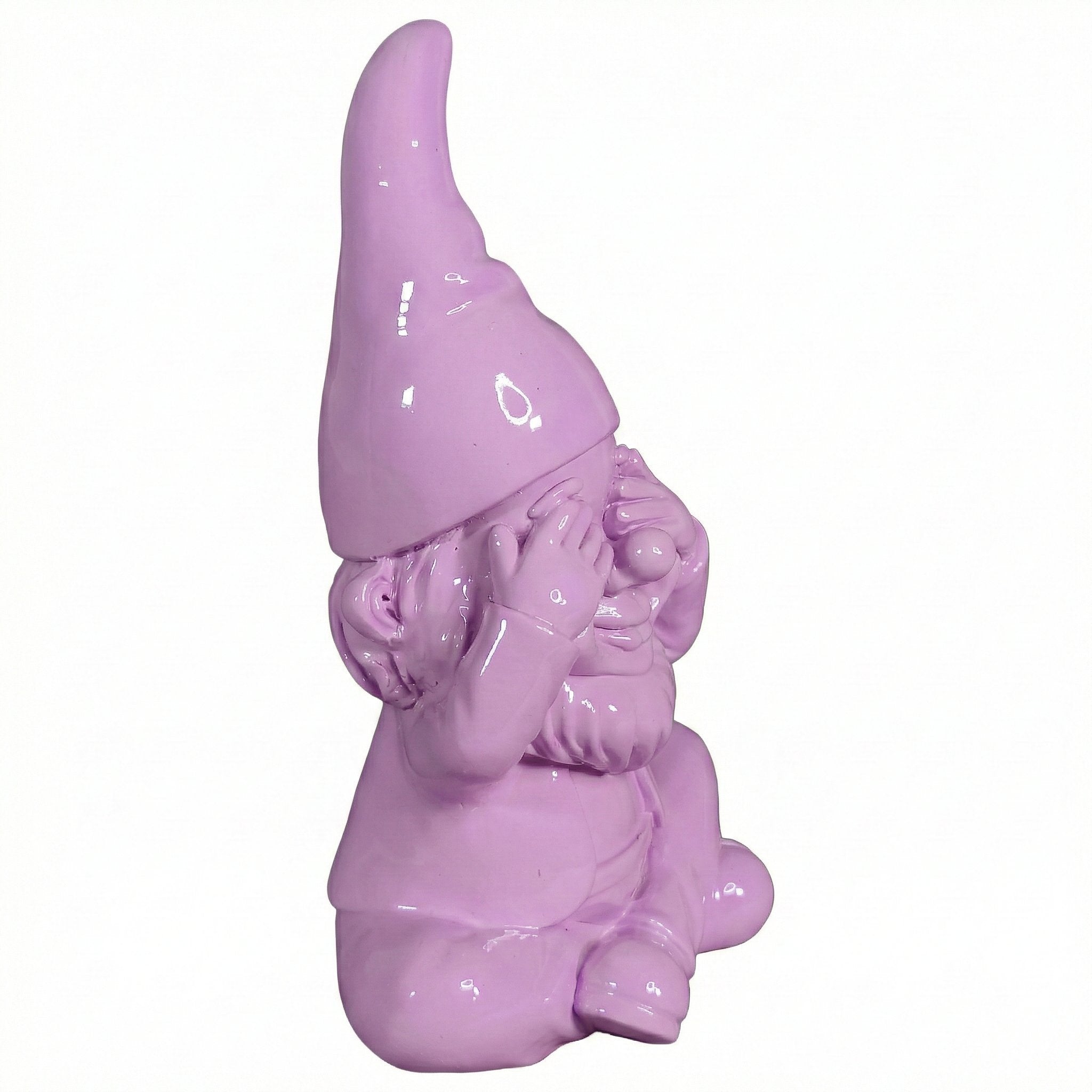 Gartenzwerg nichts sehen -GartenPoser- Zwerg Deko in Pastell Hochglanz 2 Größen 6 Farben (BlindPoser)