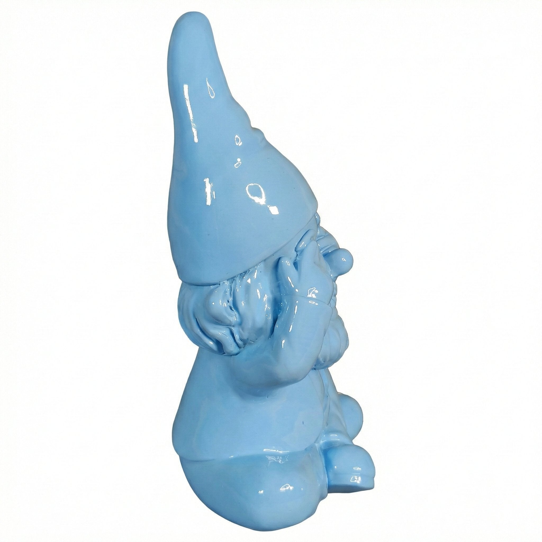 Gartenzwerg nichts sehen -GartenPoser- Zwerg Deko in Pastell Hochglanz 2 Größen 6 Farben (BlindPoser)