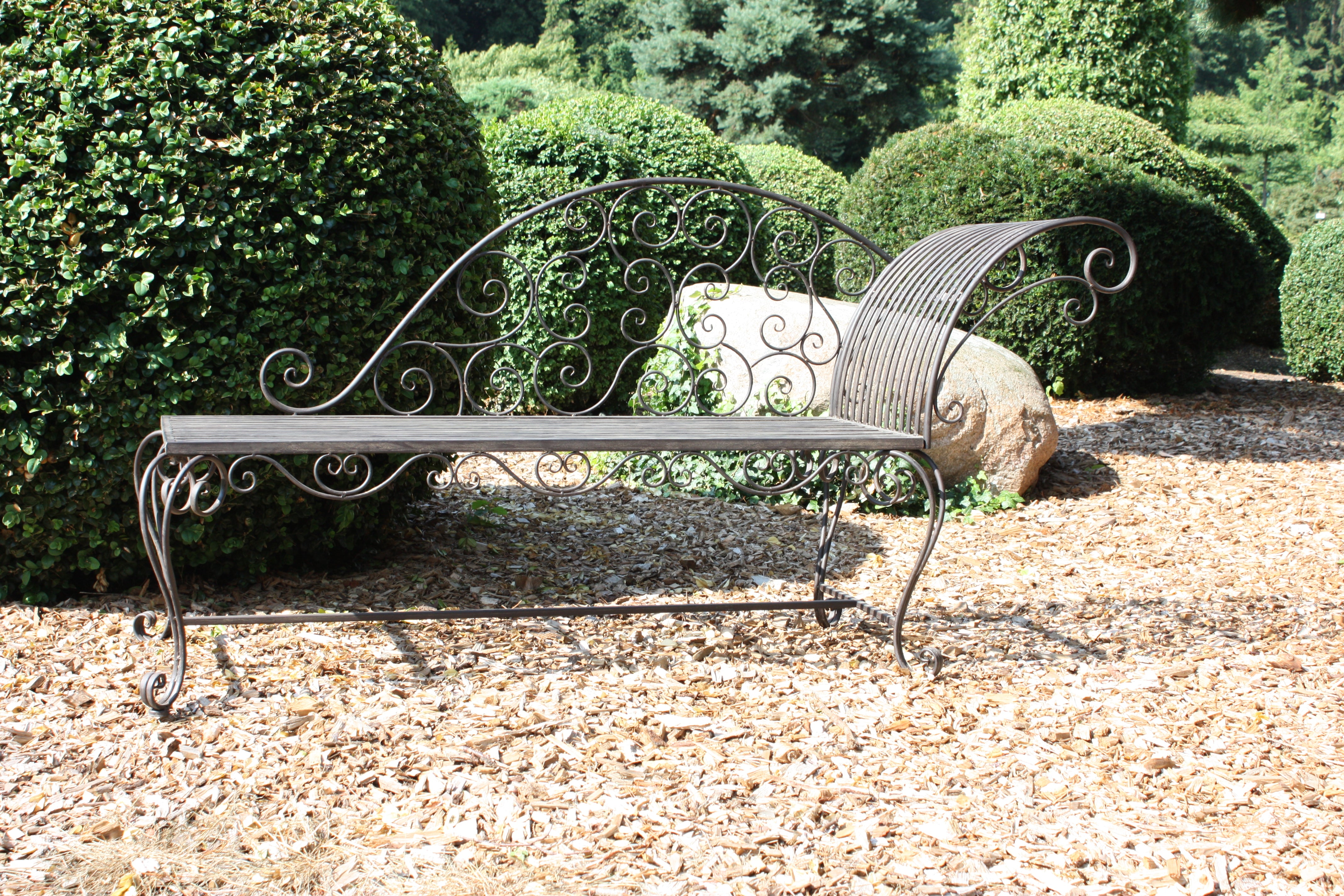 Gartenbank LAMINGTON Liegebank Sitzbank Rostoptik Garden Pleasure