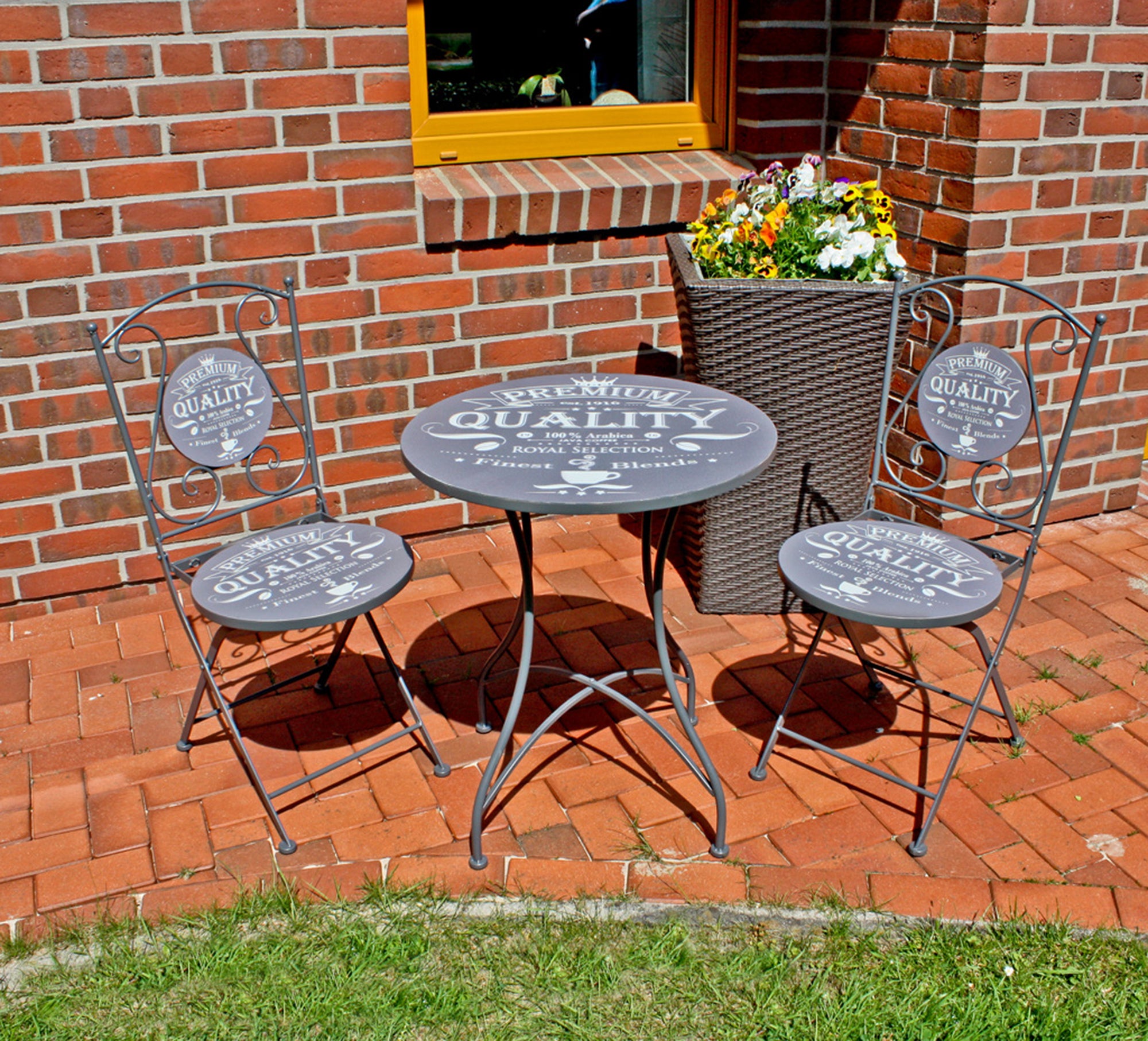 Bistroset ROYAL Sitzgruppe Bistro-Set GARDEN PLEASURE wetterfest komfortabel Outdoor hochwertig