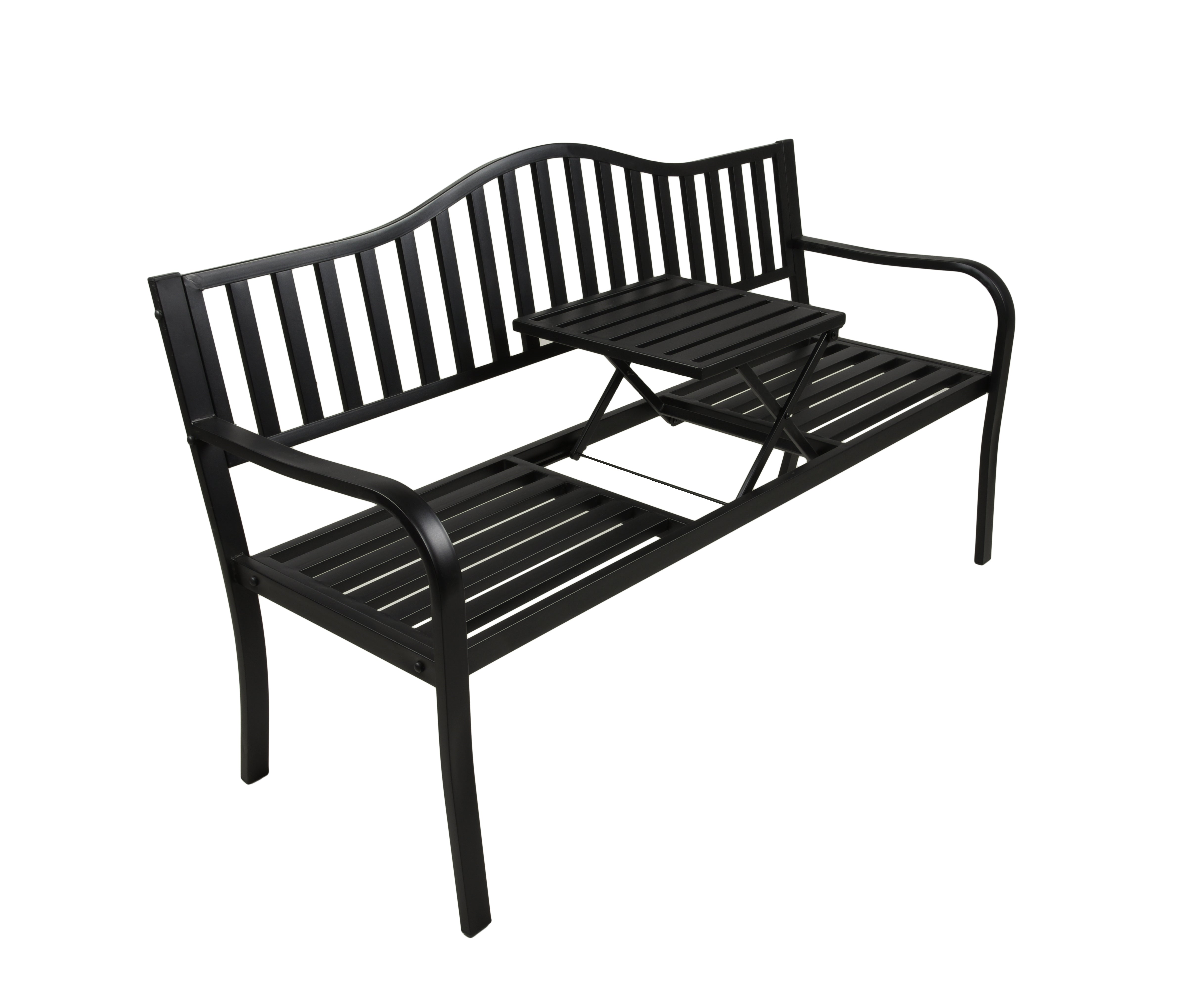 Gartenbank SEGULA 3-Sitzer Klapptisch-Bank Garden Pleasure multifunktional robust modern Outdoor pulverbeschichtet