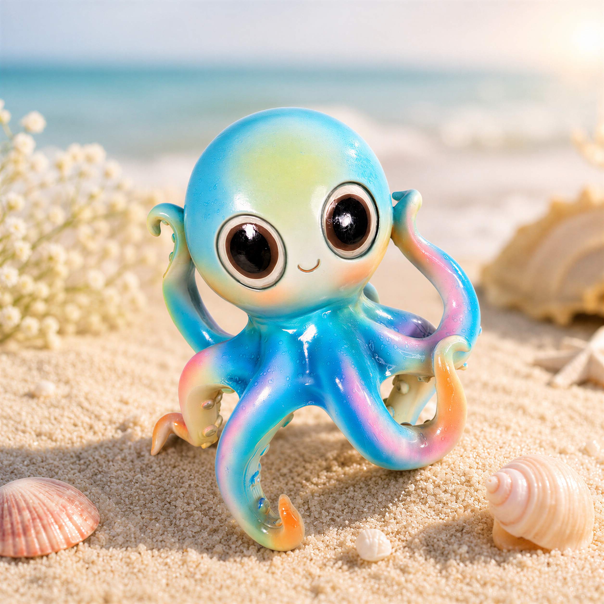 GlossiBande Oktopus Figur glänzend Deko Oktopus Krake in 2 Größen und Farben