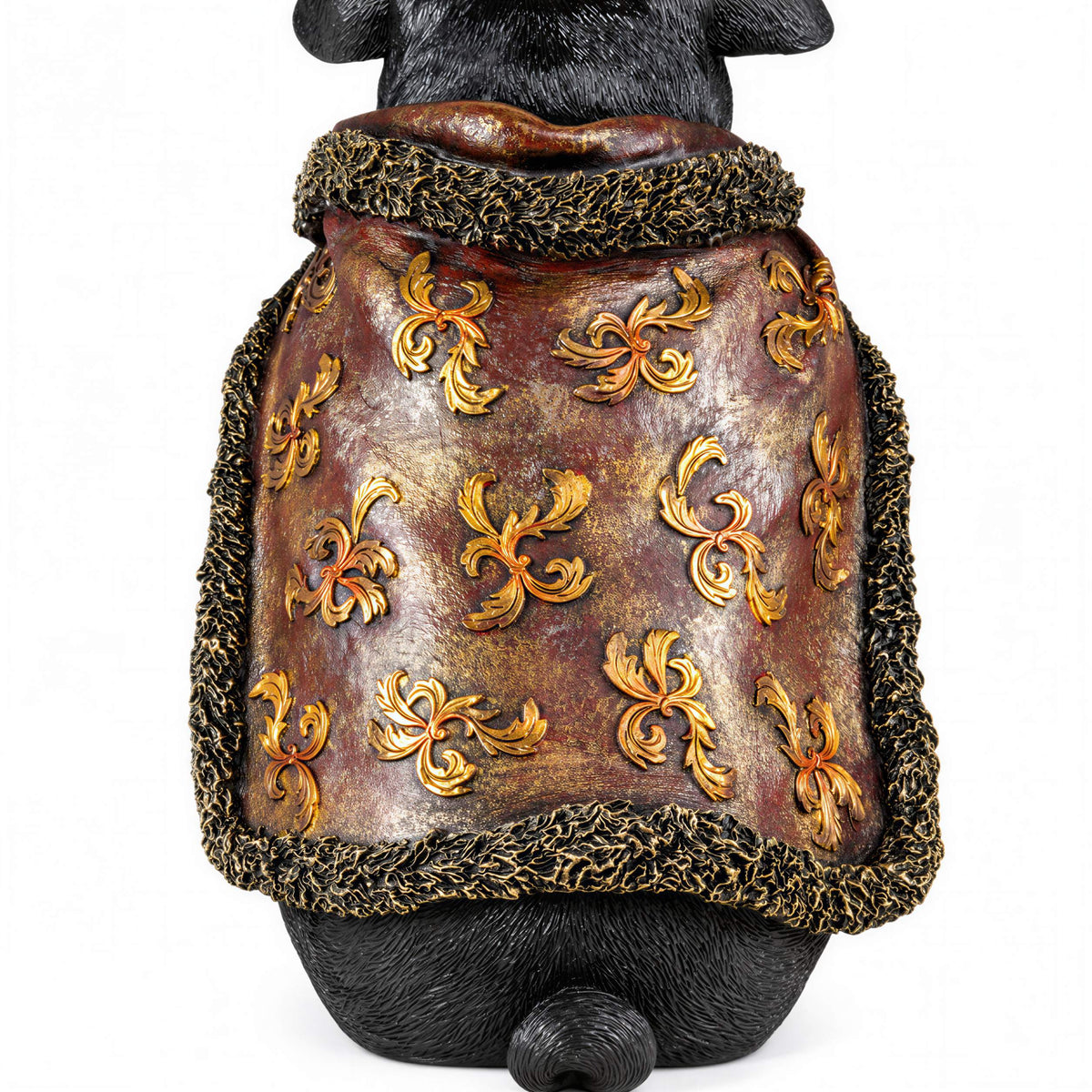 Bulldogge Figur mit Krone Urban Royals Deko Hundefigur handbemalt schwarz oder gold