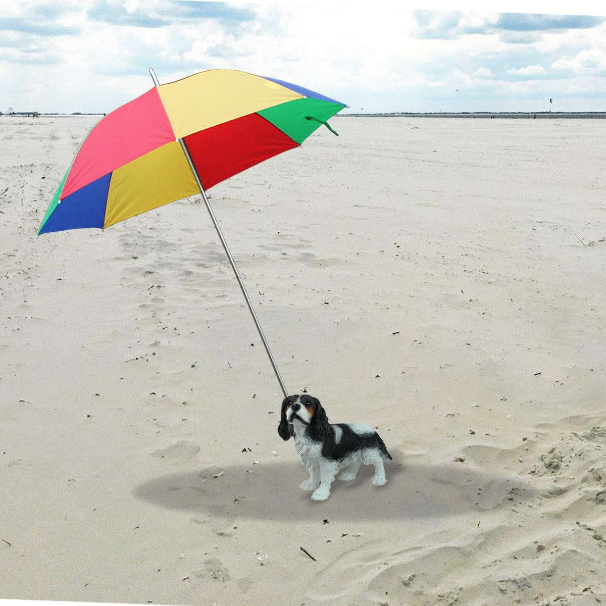 Strandschirm Sonnenschirm Regenschirm 2in1 Garten Camping Caravan-Schirm