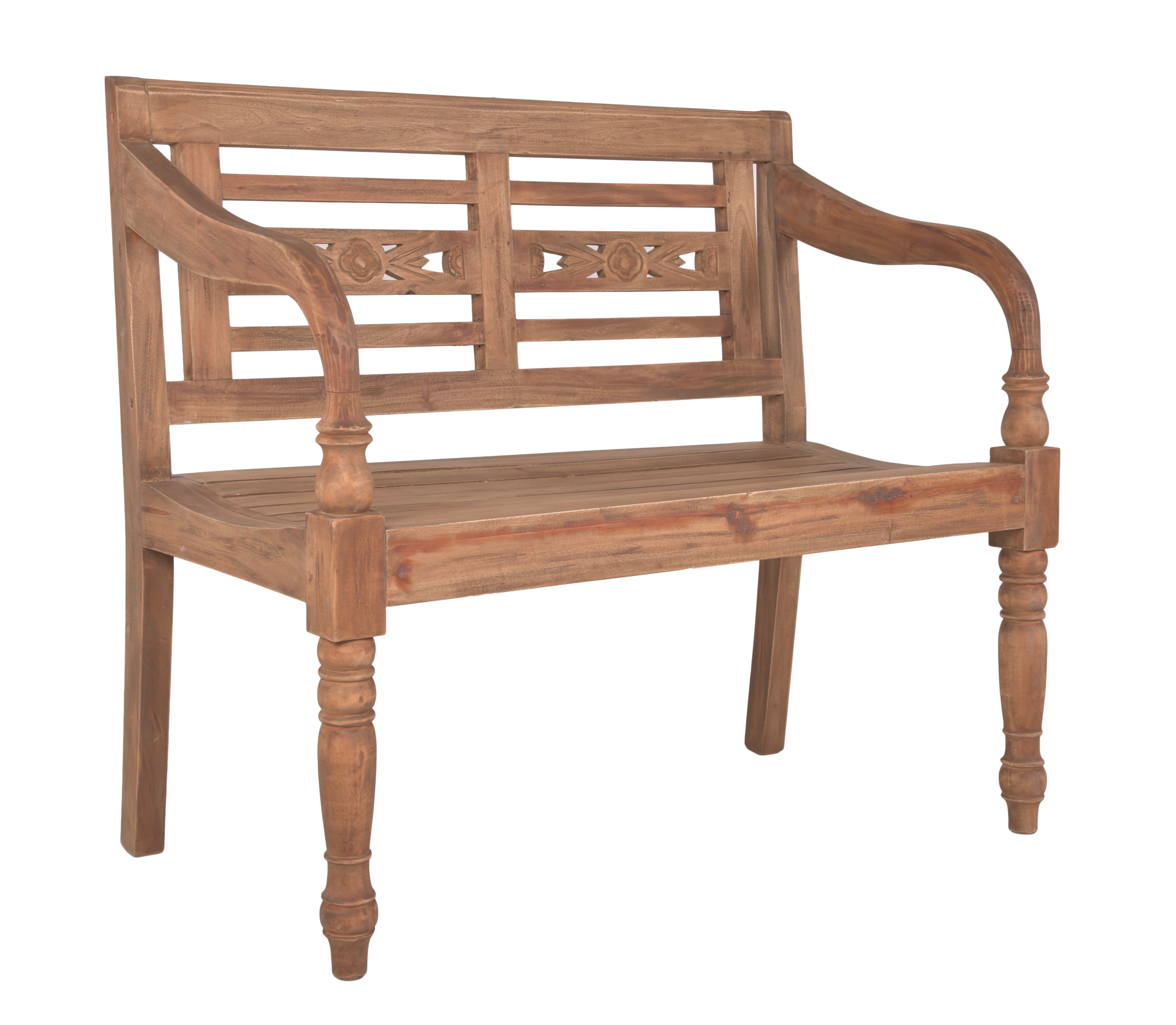 Bank MOYO Gartenbank Sitzbank Mahagoni Garden Pleasure natur-antik