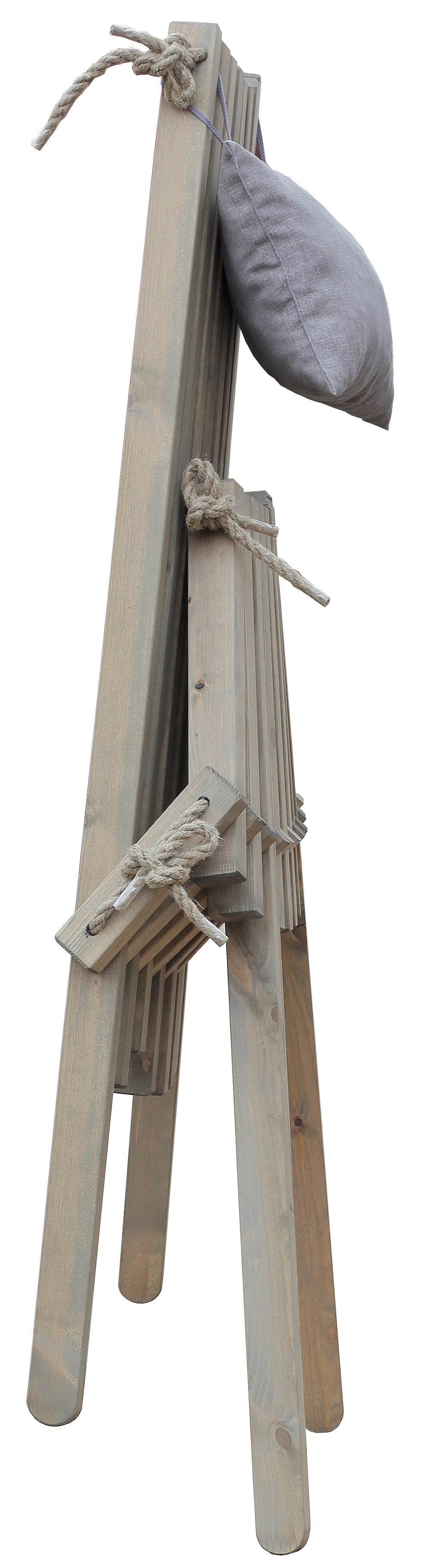 Relaxsessel FALUN Gartenstuhl Holzstuhl Liegestuhl skandinavisch mit Kissen Garden Pleasure