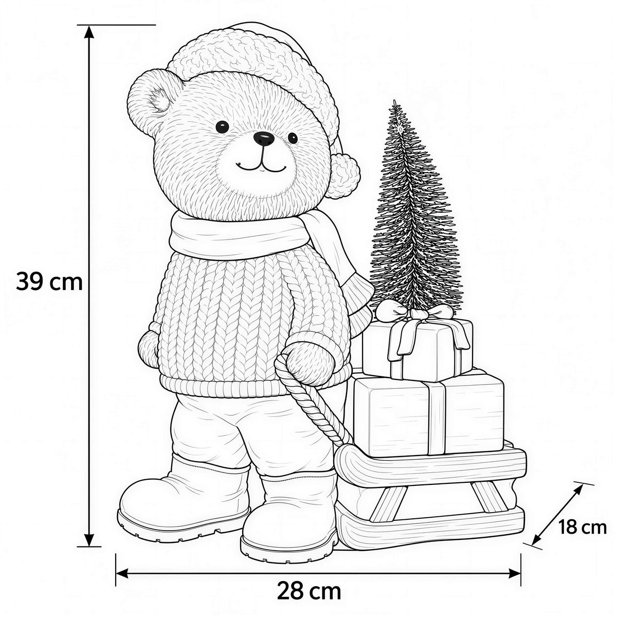 Bär Figur LED Weihnachtsdeko mit Batterie Weihnachtsbär Tischdeko Varianten