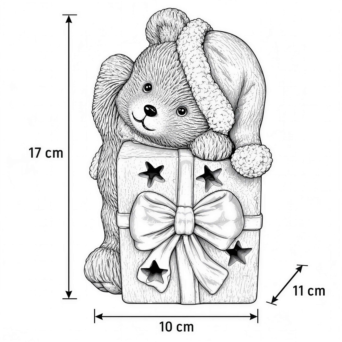 Bär Figur LED Weihnachtsdeko mit Batterie Weihnachtsbär Tischdeko Varianten