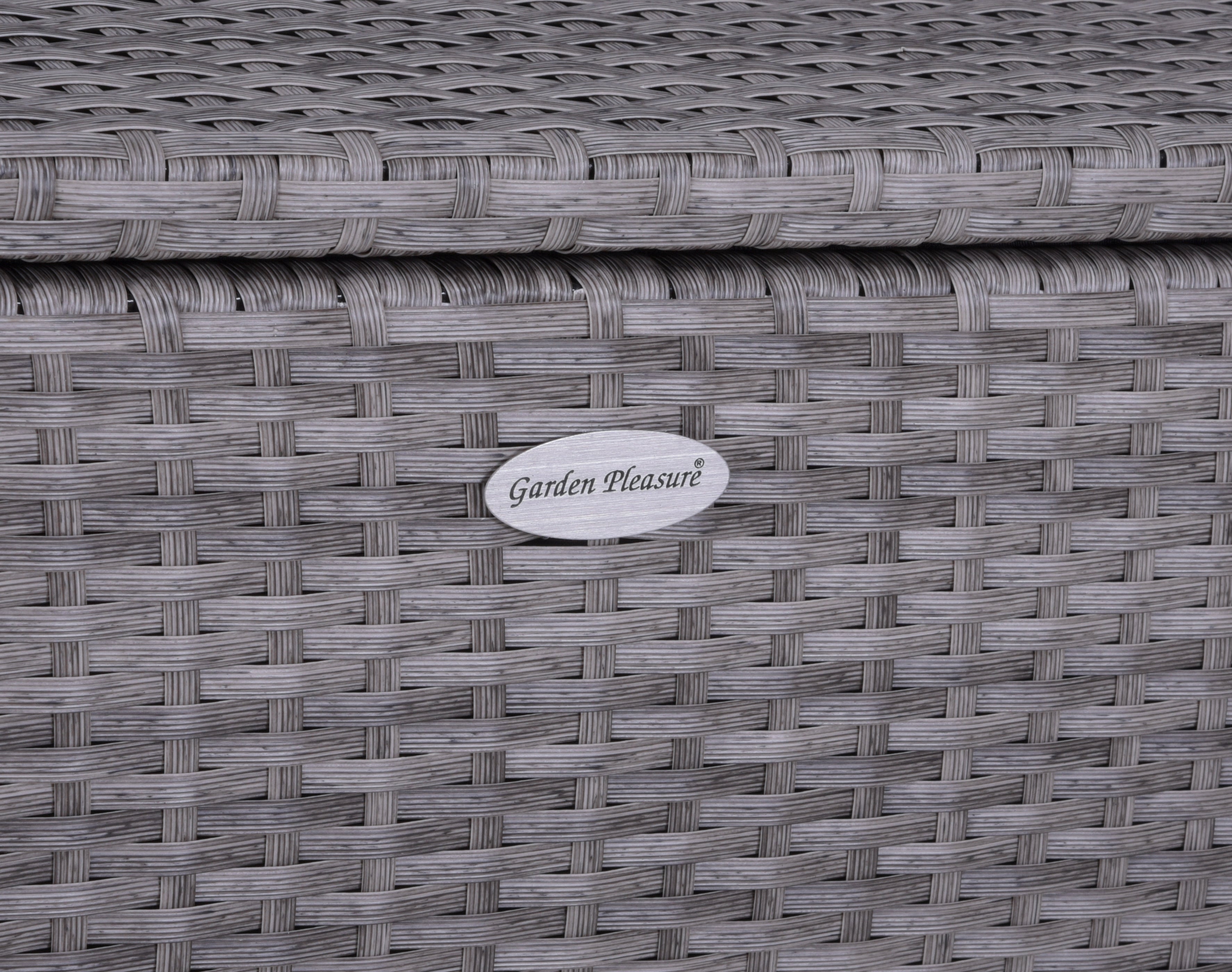 Auflagenbox PATRAS Kissenbox Gartenbox Gartentruhe Polyrattan hellgrau Garden Pleasure