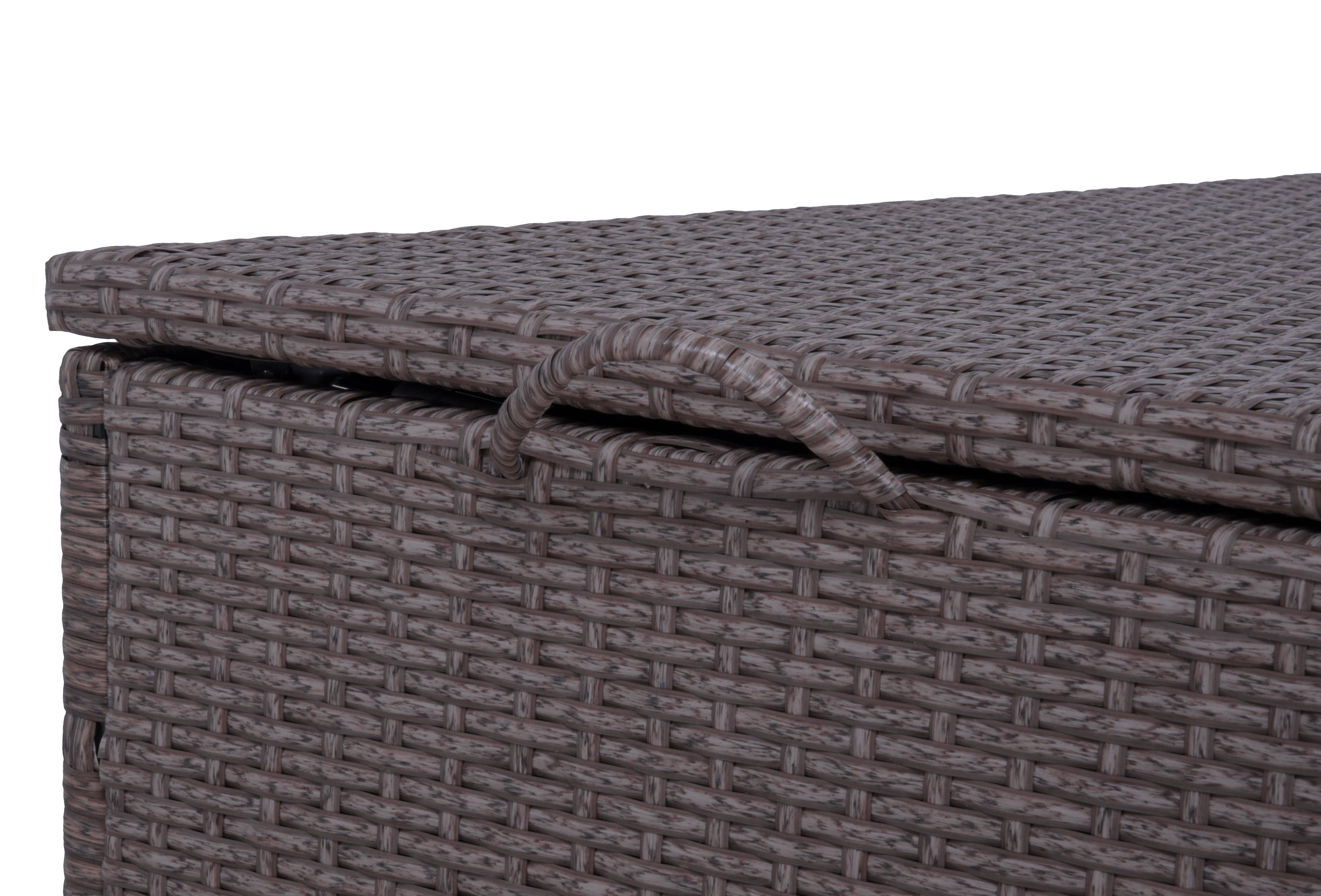 Auflagenbox PATRAS Kissenbox Gartenbox Gartentruhe Polyrattan braun Garden Pleasure