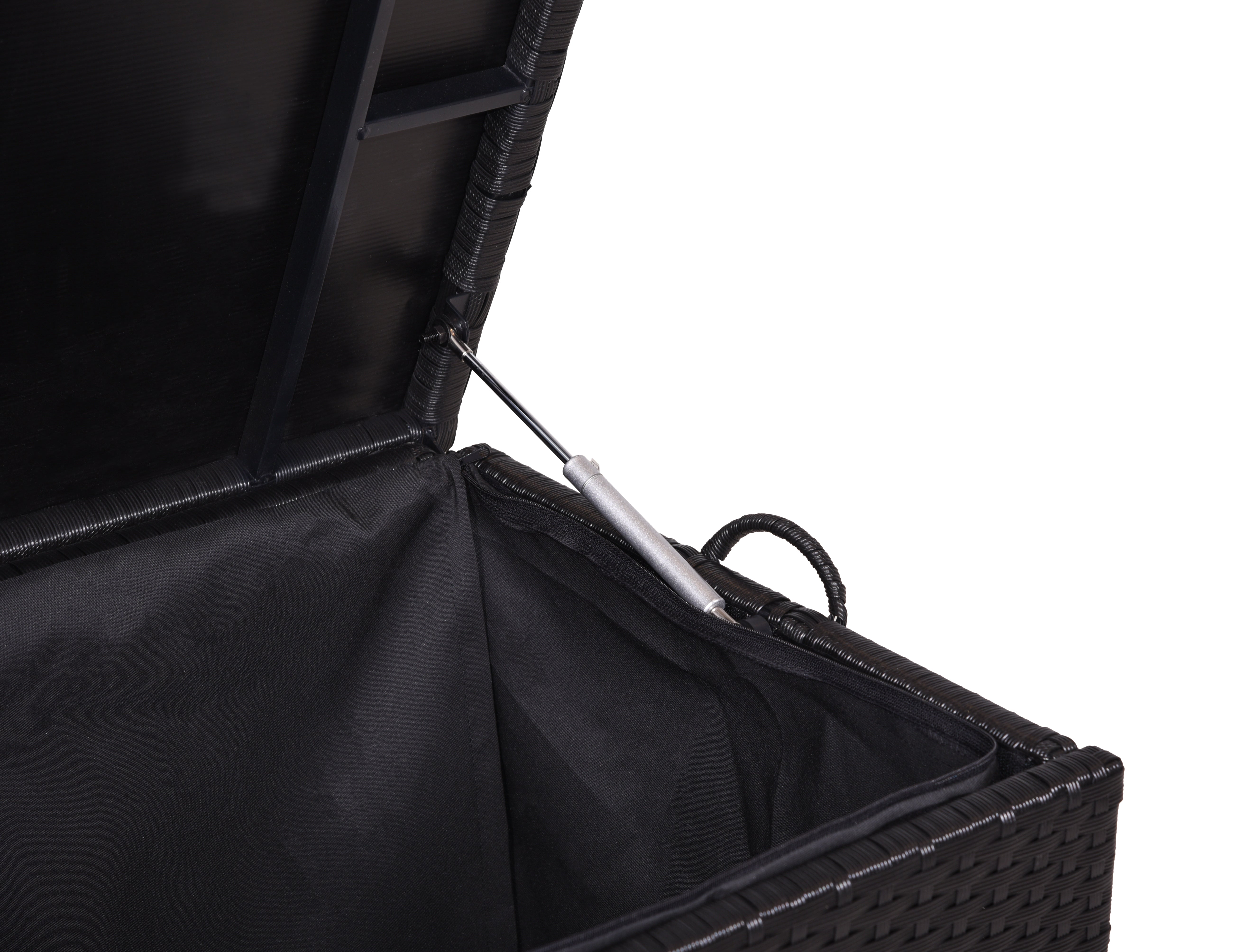 Auflagenbox PATRAS Kissenbox Gartentruhe Polyrattan Garden Pleasure schwarz