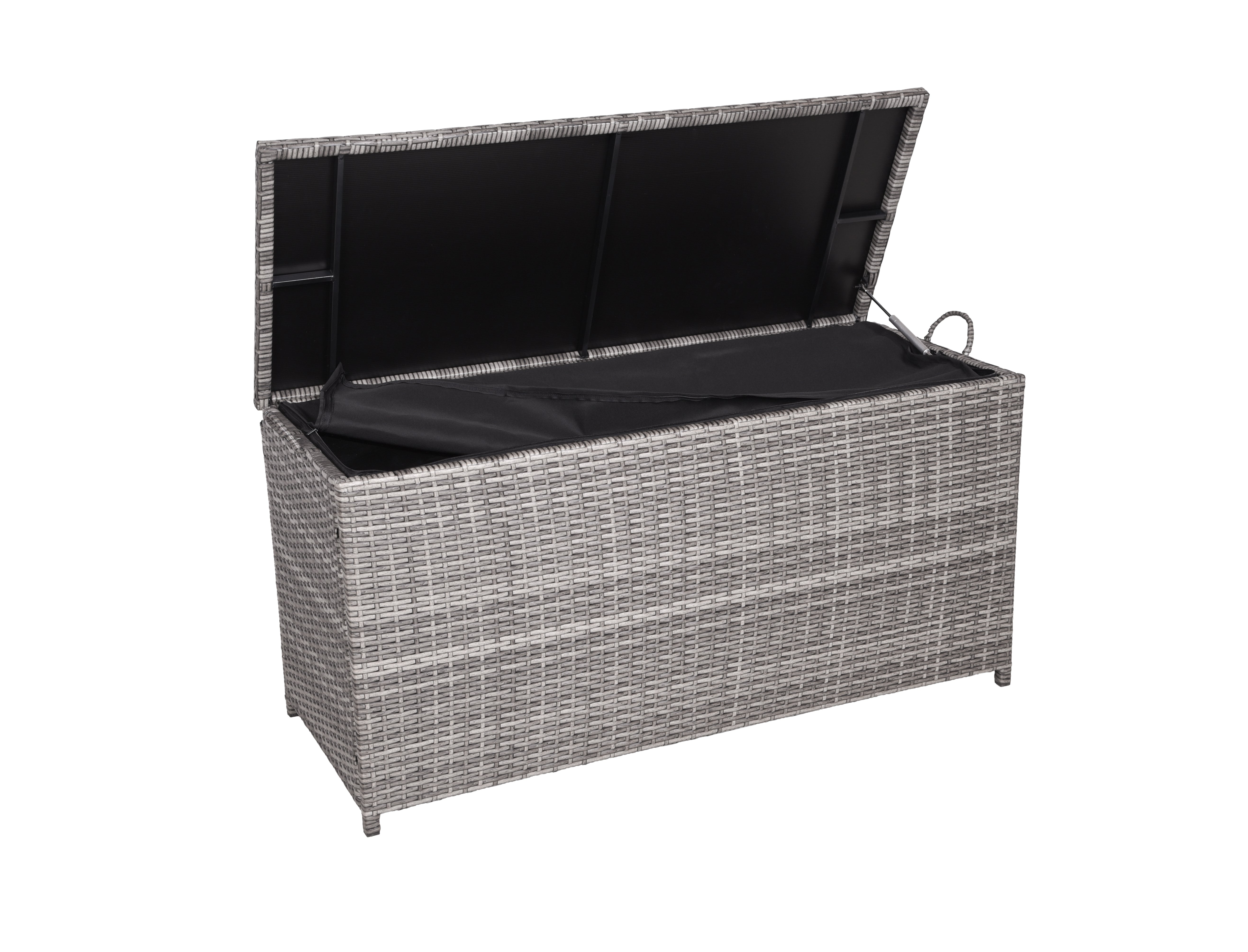 Auflagenbox PATRAS Kissenbox Gartentruhe Polyrattan Garden Pleasure grau