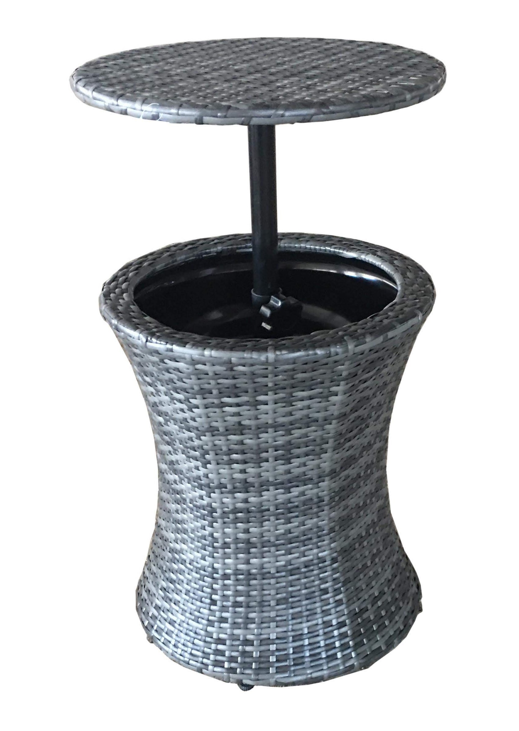 Beistelltisch MUMBAI mit Getränkekühler Stehtisch Partytisch Bar-Tisch Polyrattan Garden Pleasure