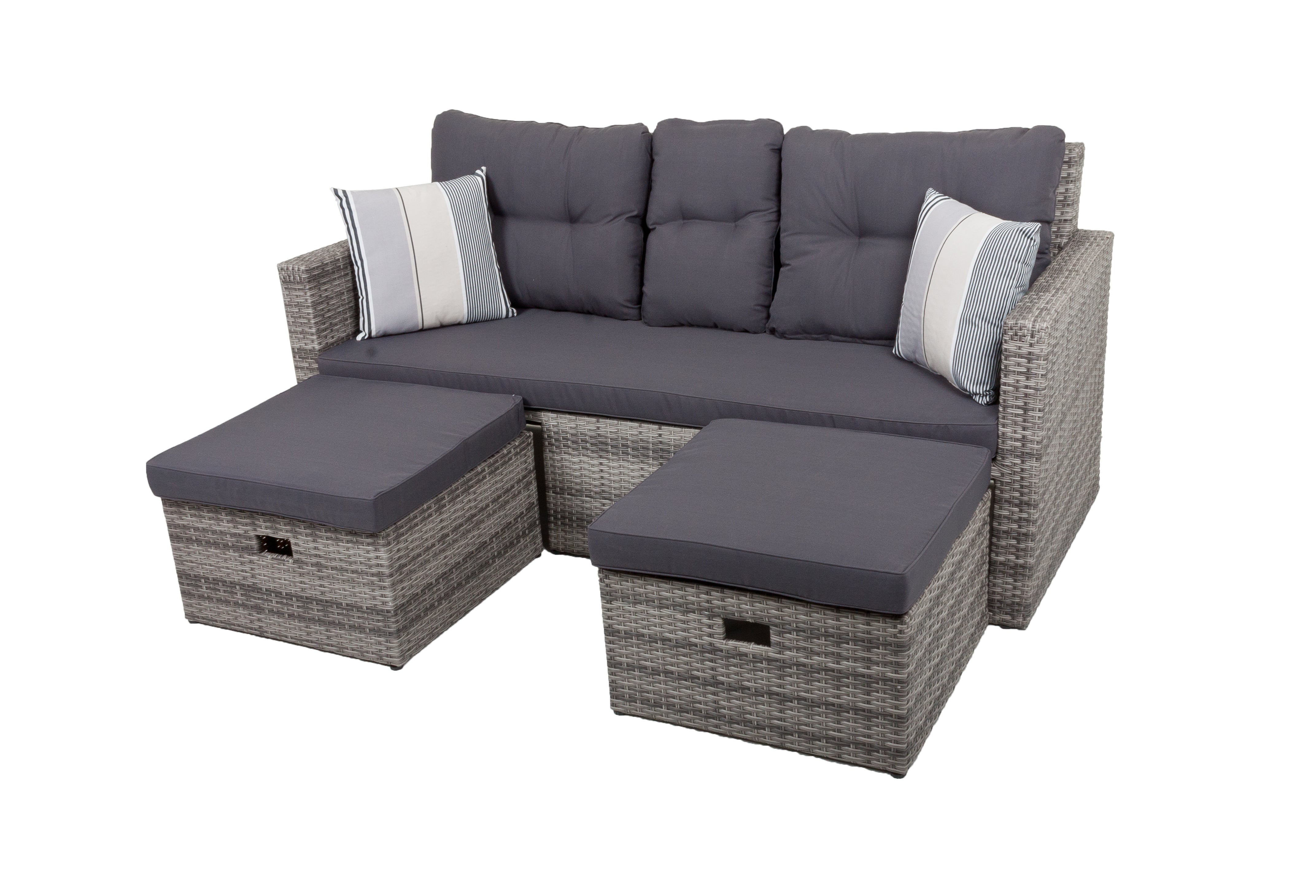 Loungesofa VALLETTA Sofa Gartensofa GARDEN PLEASURE wetterfest komfortabel Outdoor hochwertig