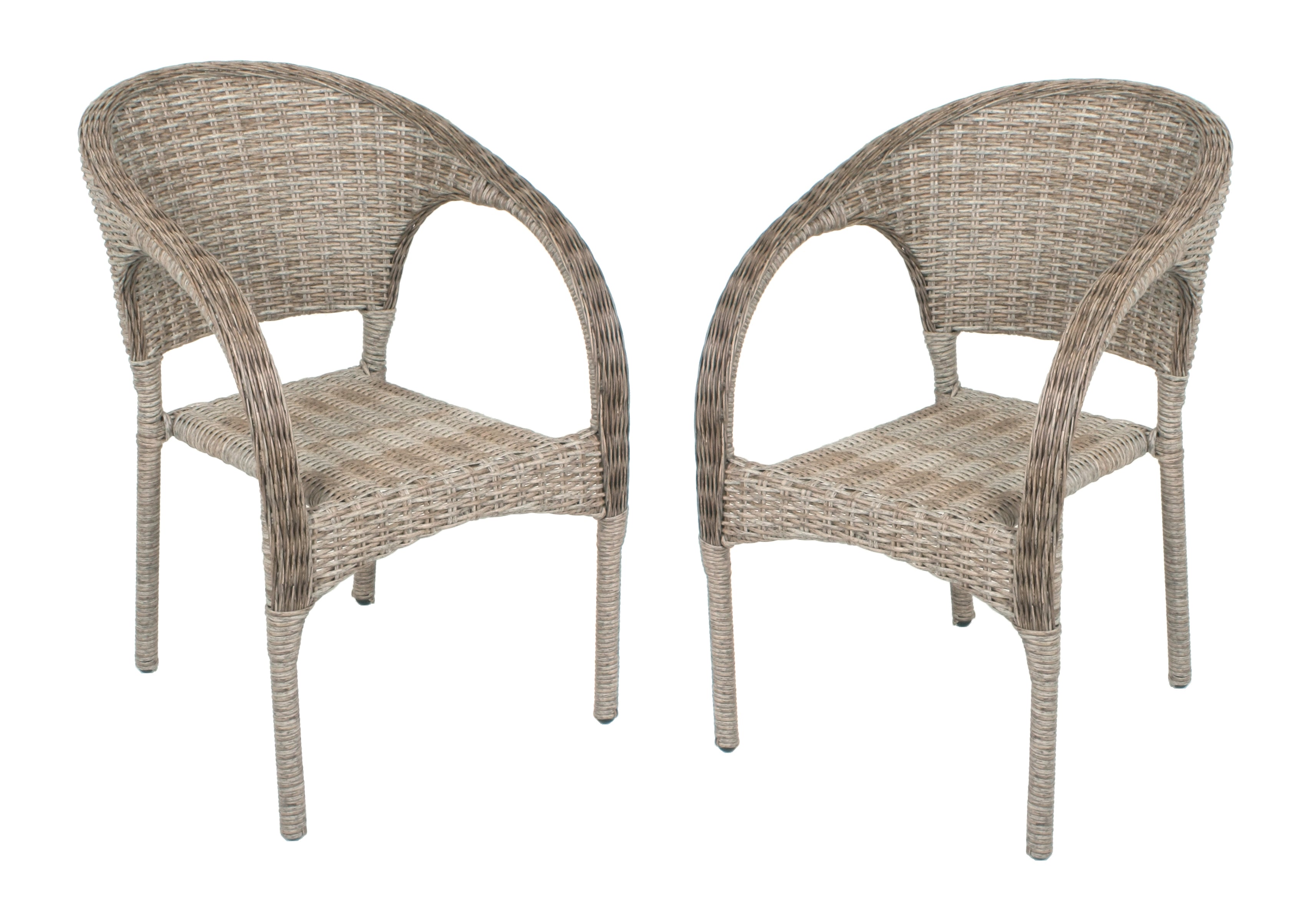 2er Set Stapelstuhl BASTIA Gartenstuhl Polyrattan Aluminium stapelbar Garden Pleasure