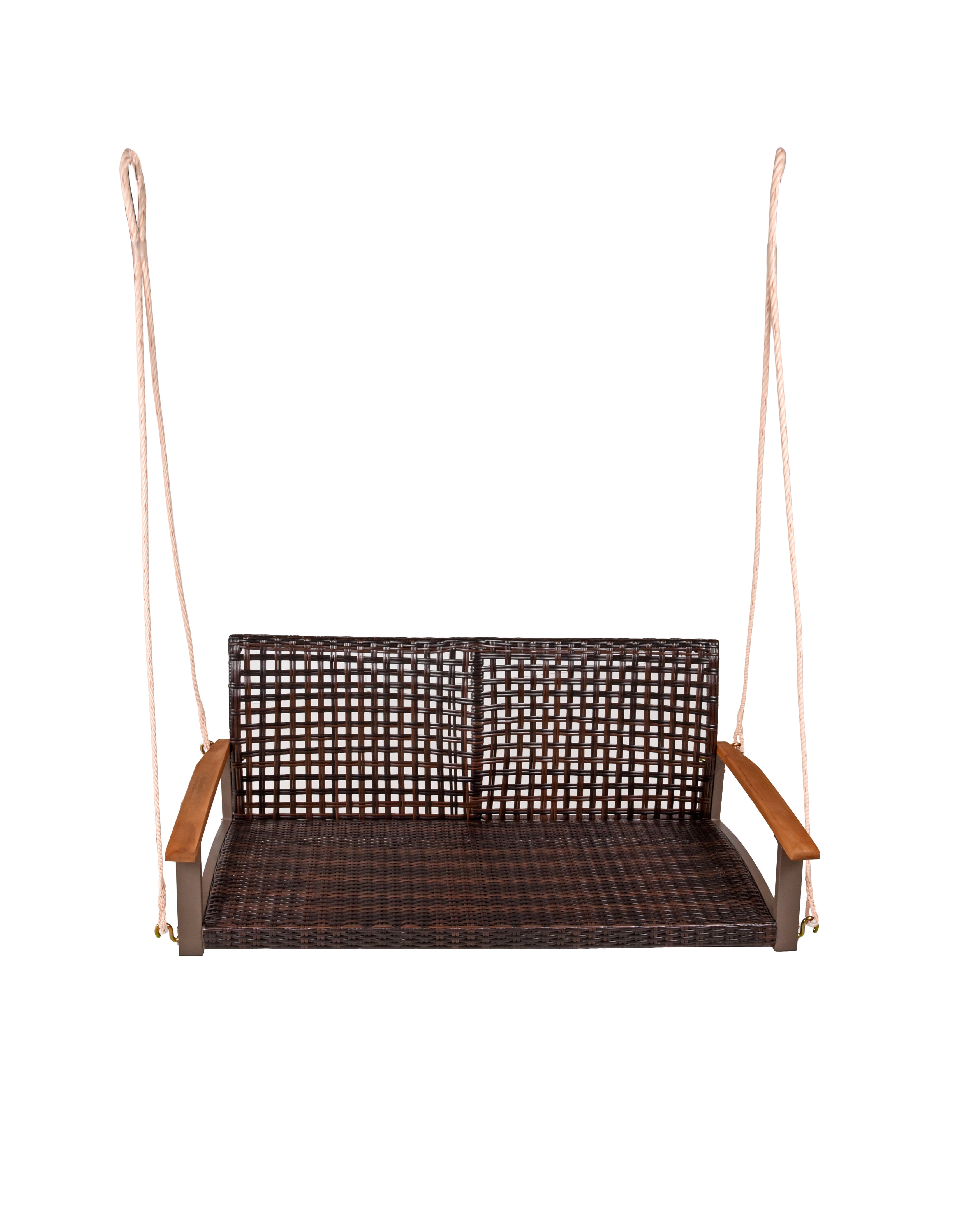 Hängebank CUNEO 2-Sitzer Hollywoodschaukel Hängesessel Polyrattan braun Garden Pleasure