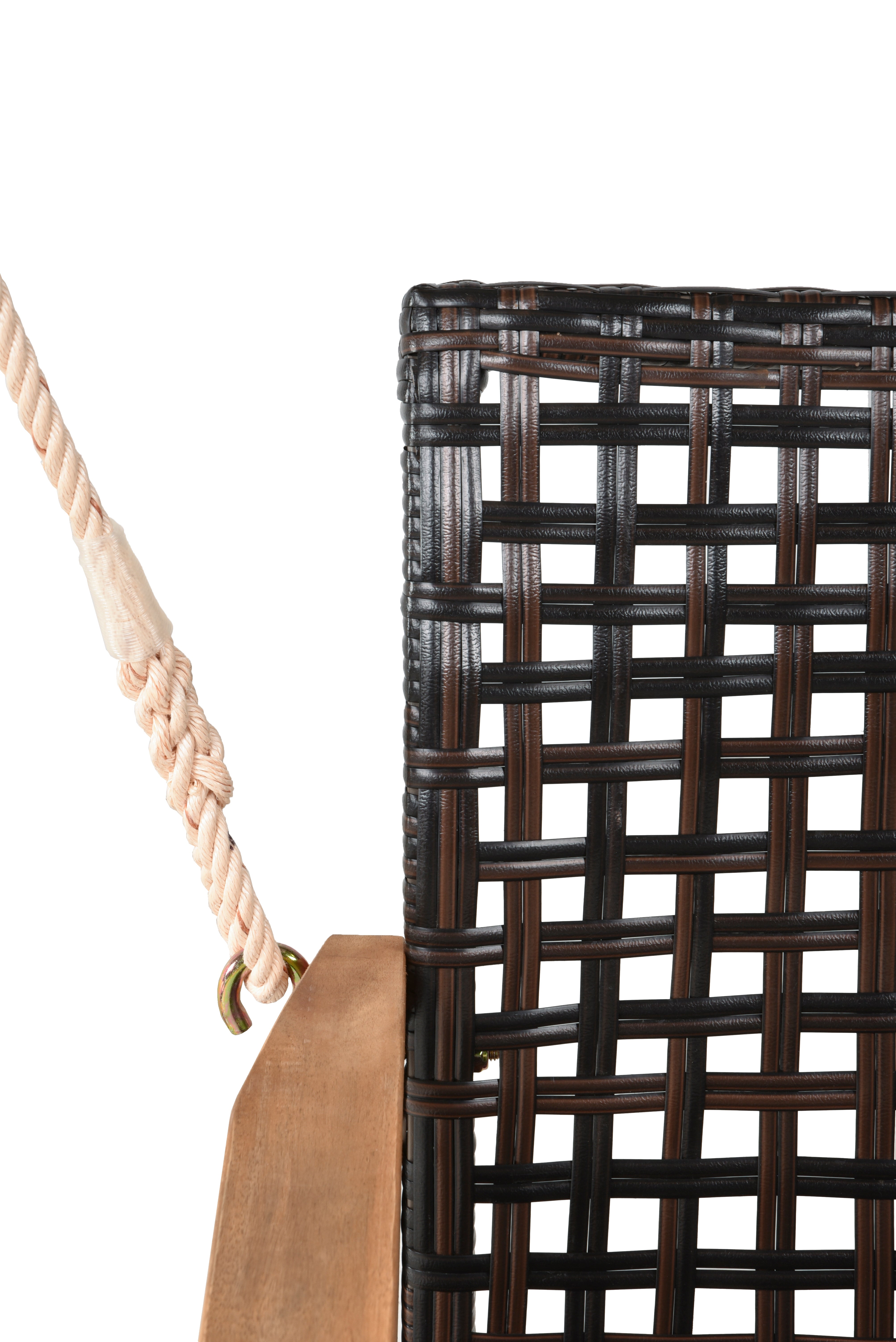 Hängebank CUNEO 2-Sitzer Hollywoodschaukel Hängesessel Polyrattan braun Garden Pleasure