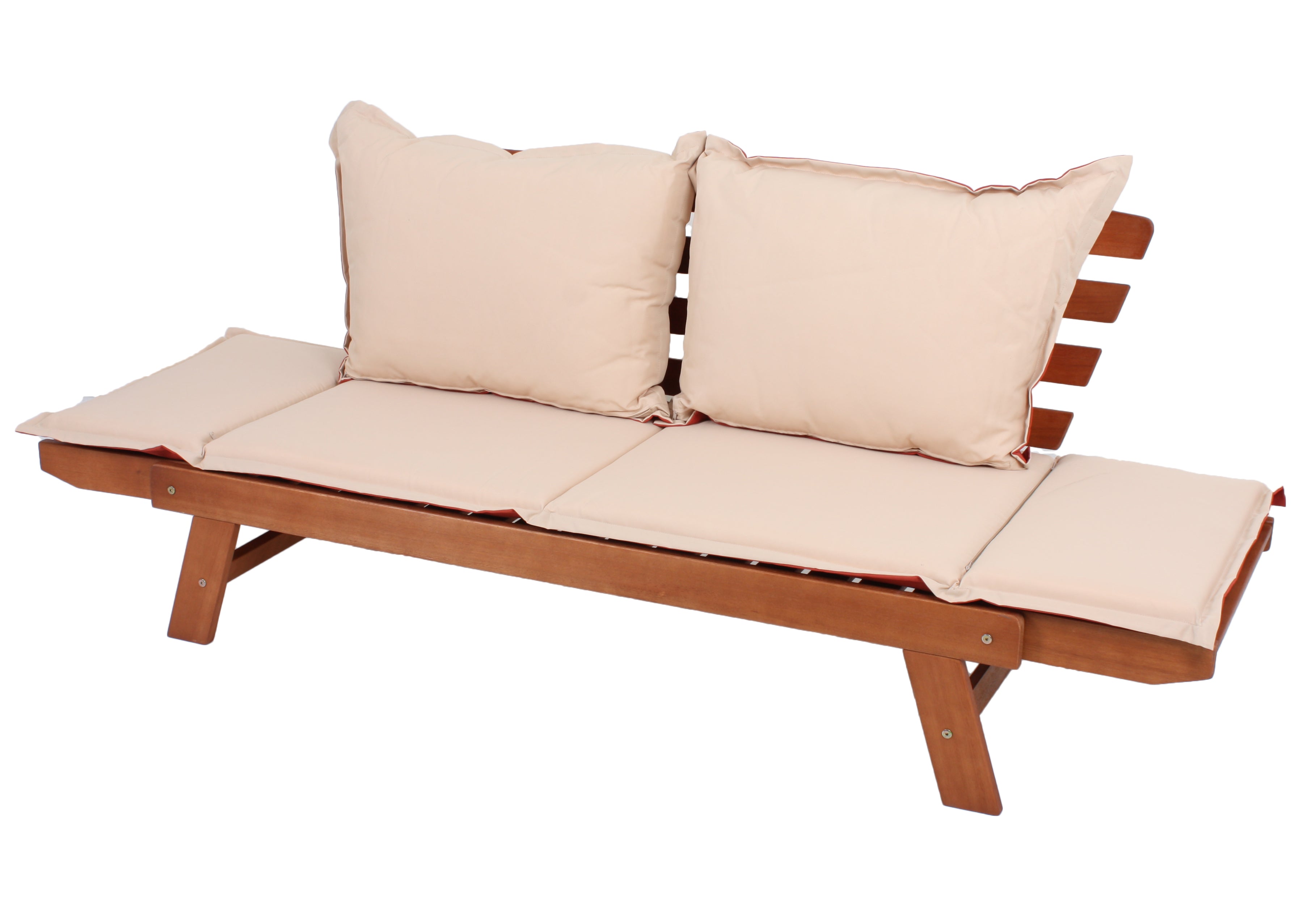 Bank FORTUNA Gartenbank Liegebank Eukalyptusholz Garden Pleasure