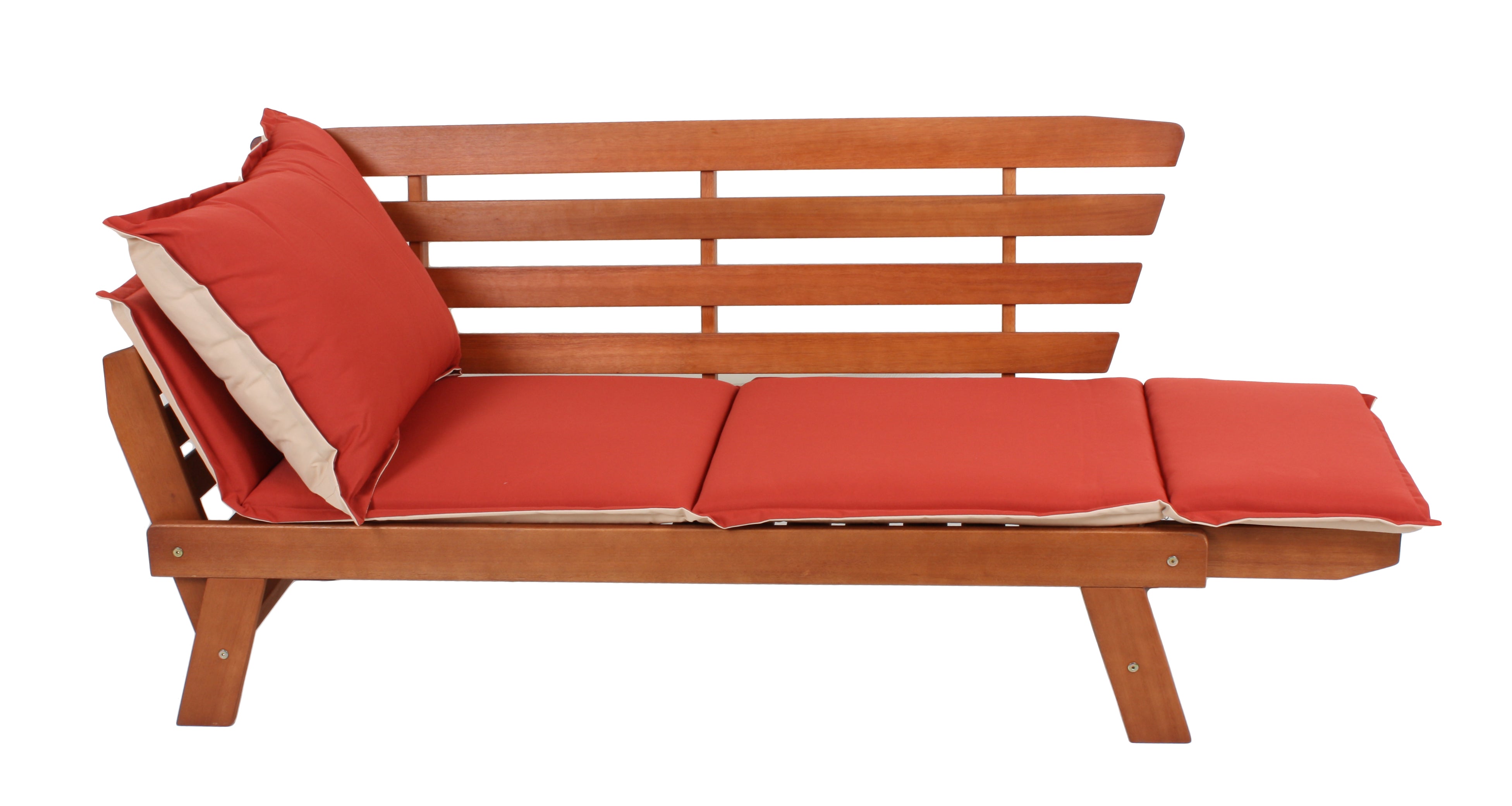 Bank FORTUNA Gartenbank Liegebank Eukalyptusholz Garden Pleasure