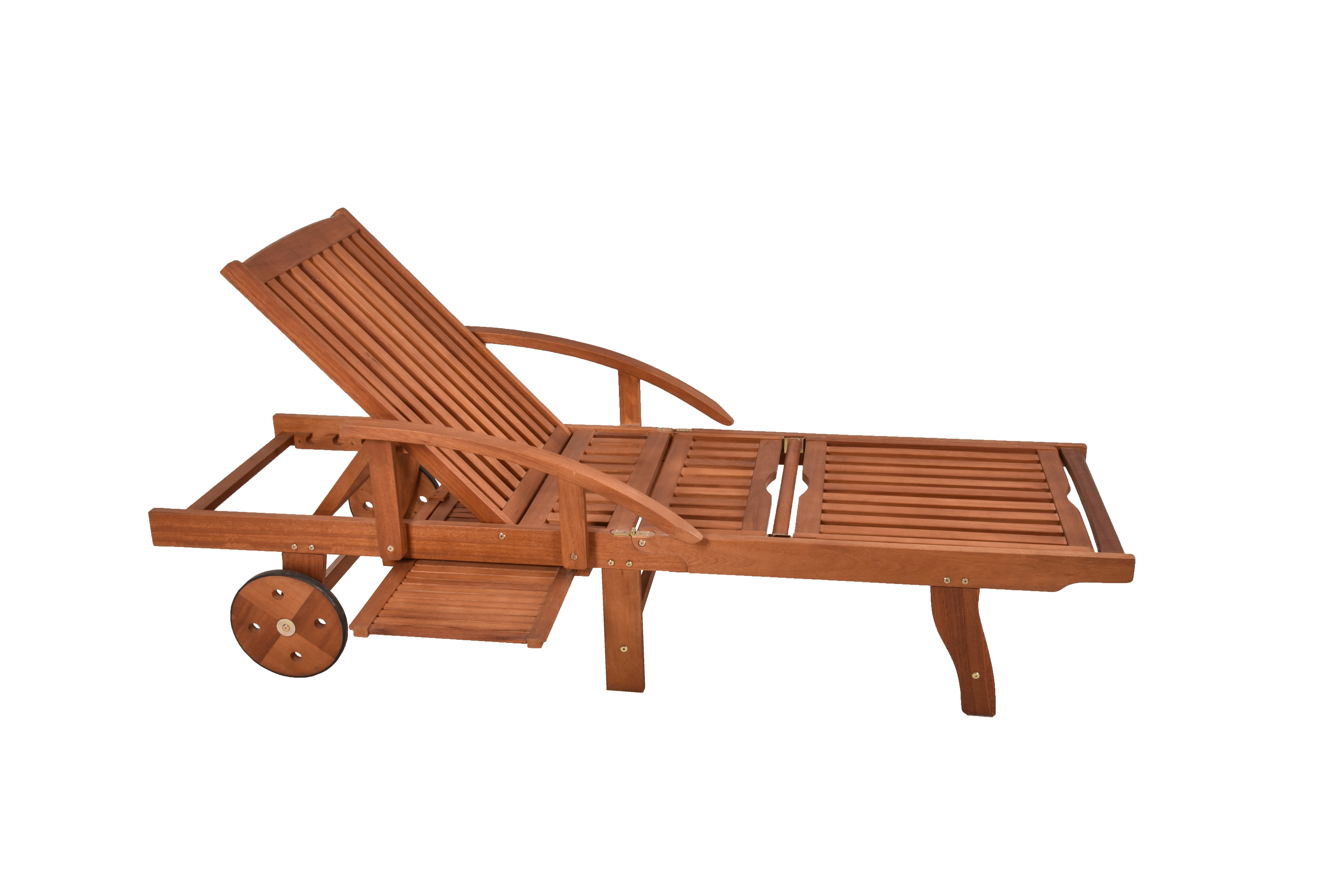 Sonnenliege BEVERLY HILLS Gartenliege Deckchair Garden Pleasure Eukalyptusholz klappbar komfortabel
