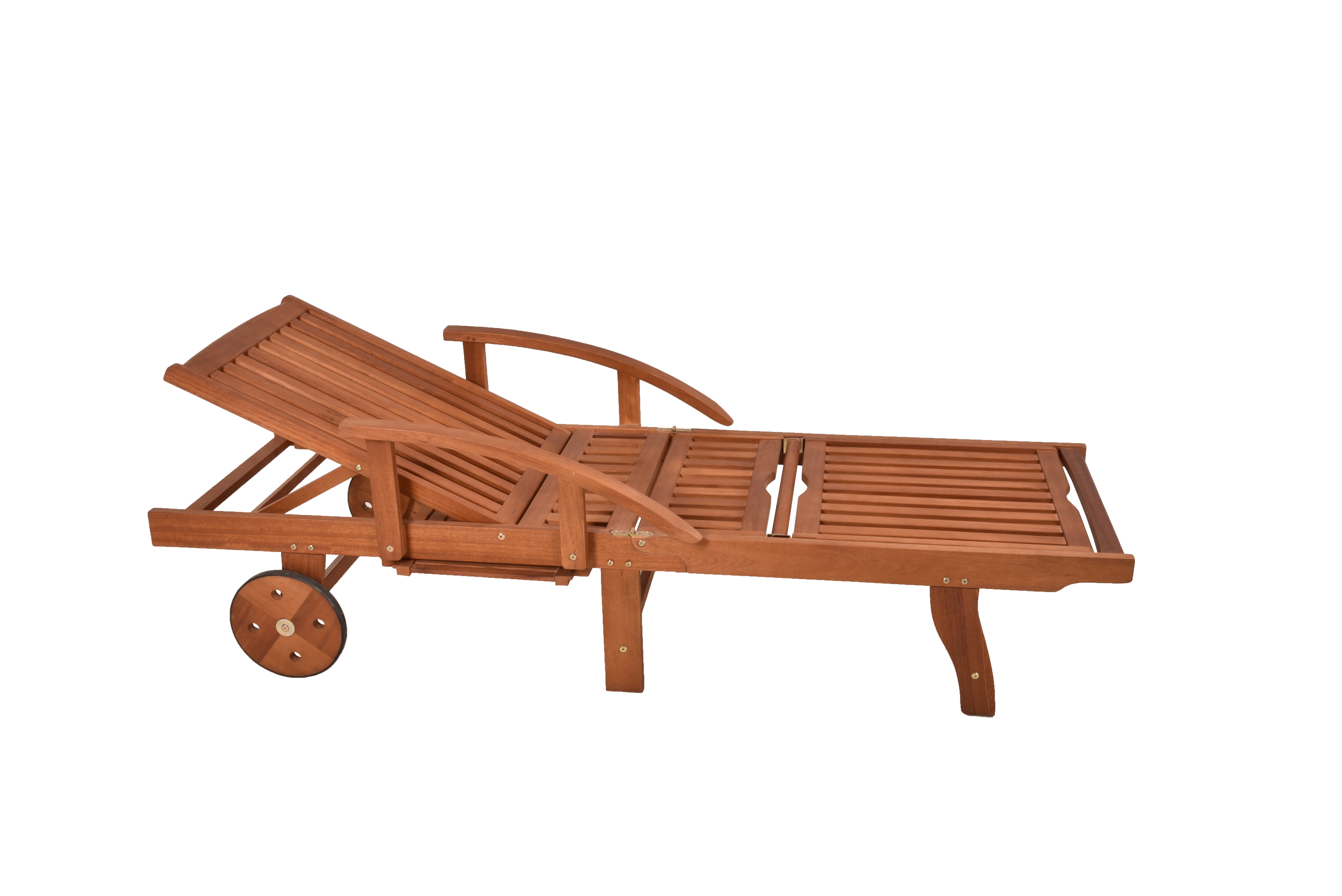 Sonnenliege BEVERLY HILLS Gartenliege Deckchair Garden Pleasure Eukalyptusholz klappbar komfortabel