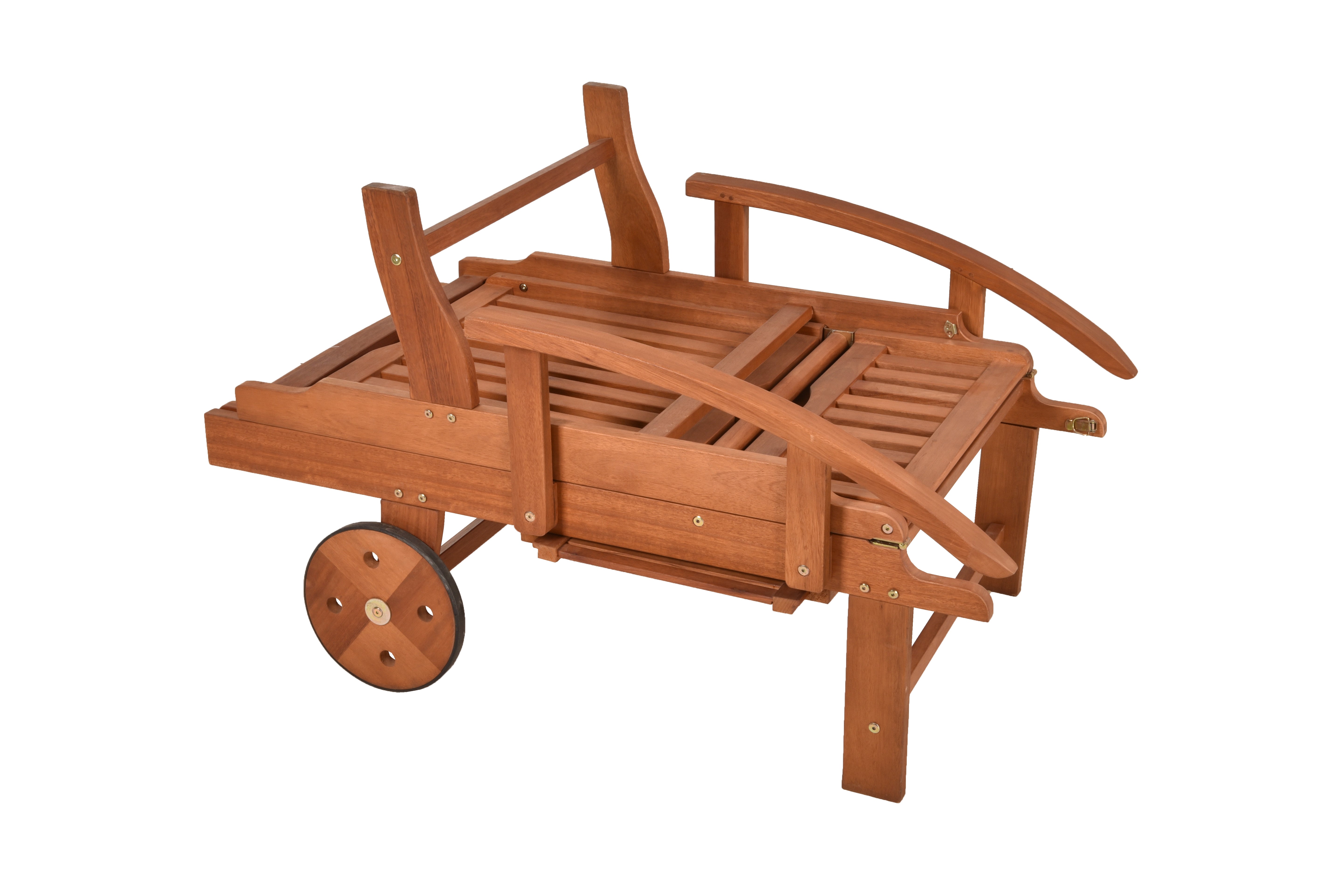 Sonnenliege BEVERLY HILLS Gartenliege Deckchair Garden Pleasure Eukalyptusholz klappbar komfortabel