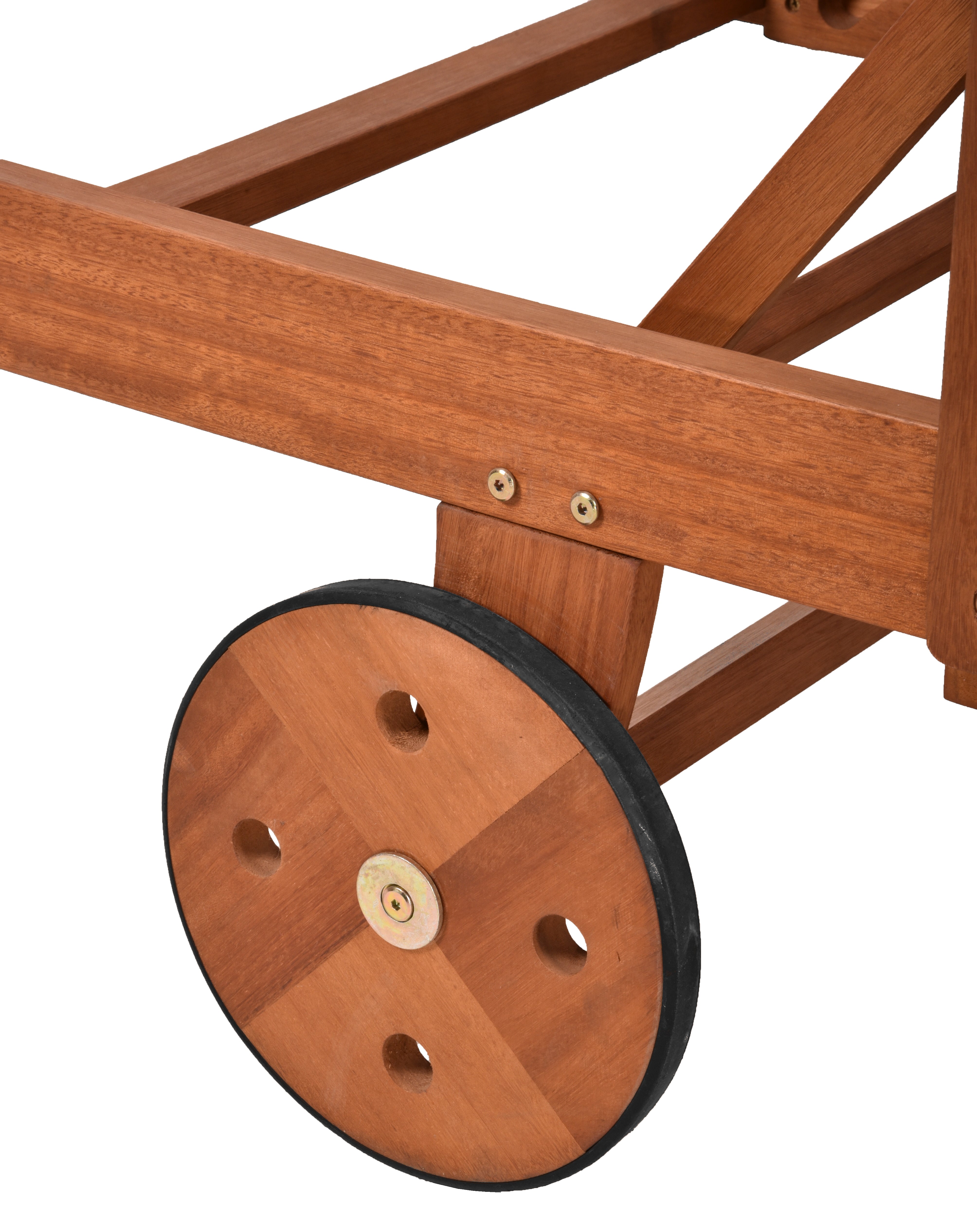 Sonnenliege BEVERLY HILLS Gartenliege Deckchair Garden Pleasure Eukalyptusholz klappbar komfortabel