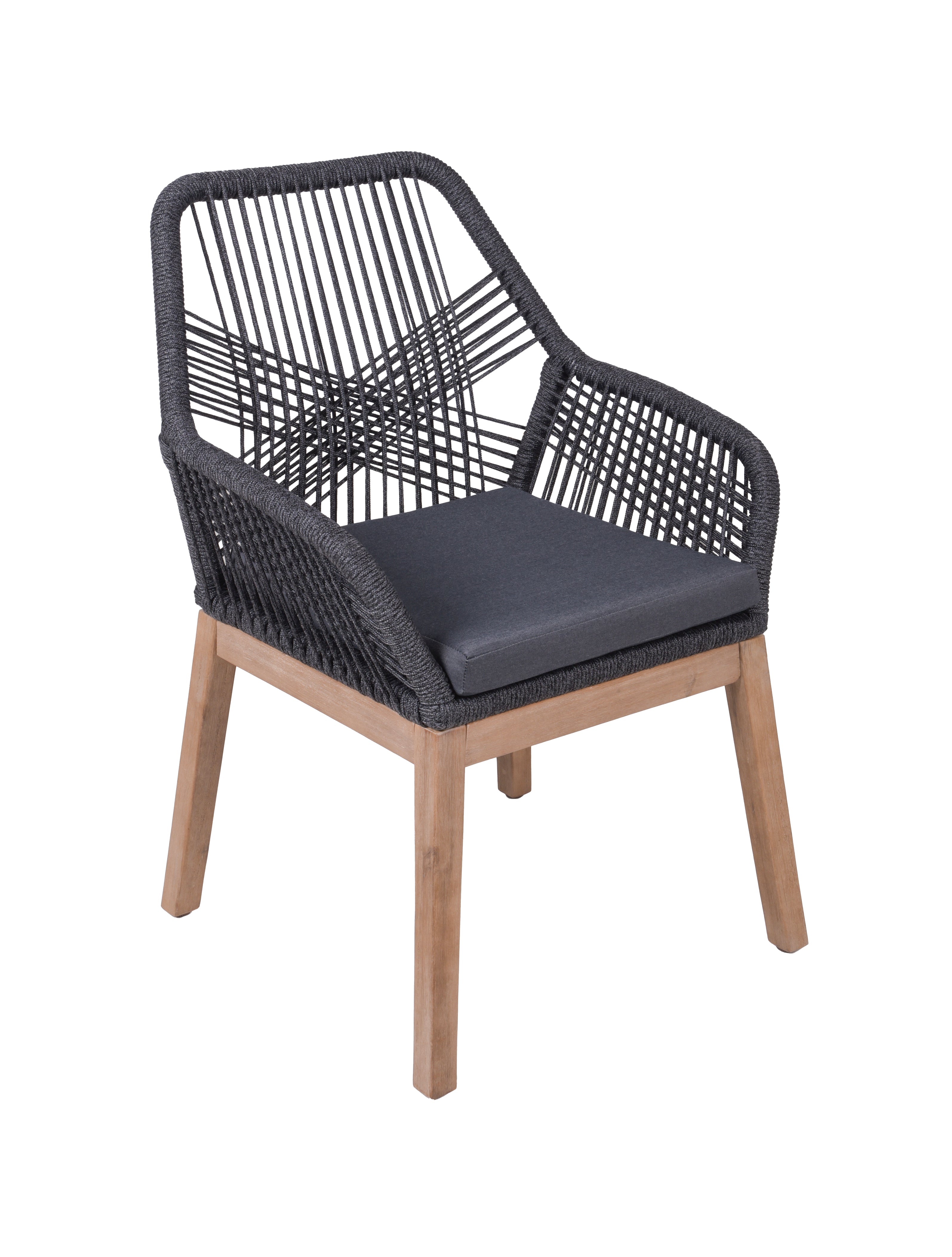 Gartenstuhl POMONA 4er Set Sessel grau Garden Pleasure modern FSC® Akazie