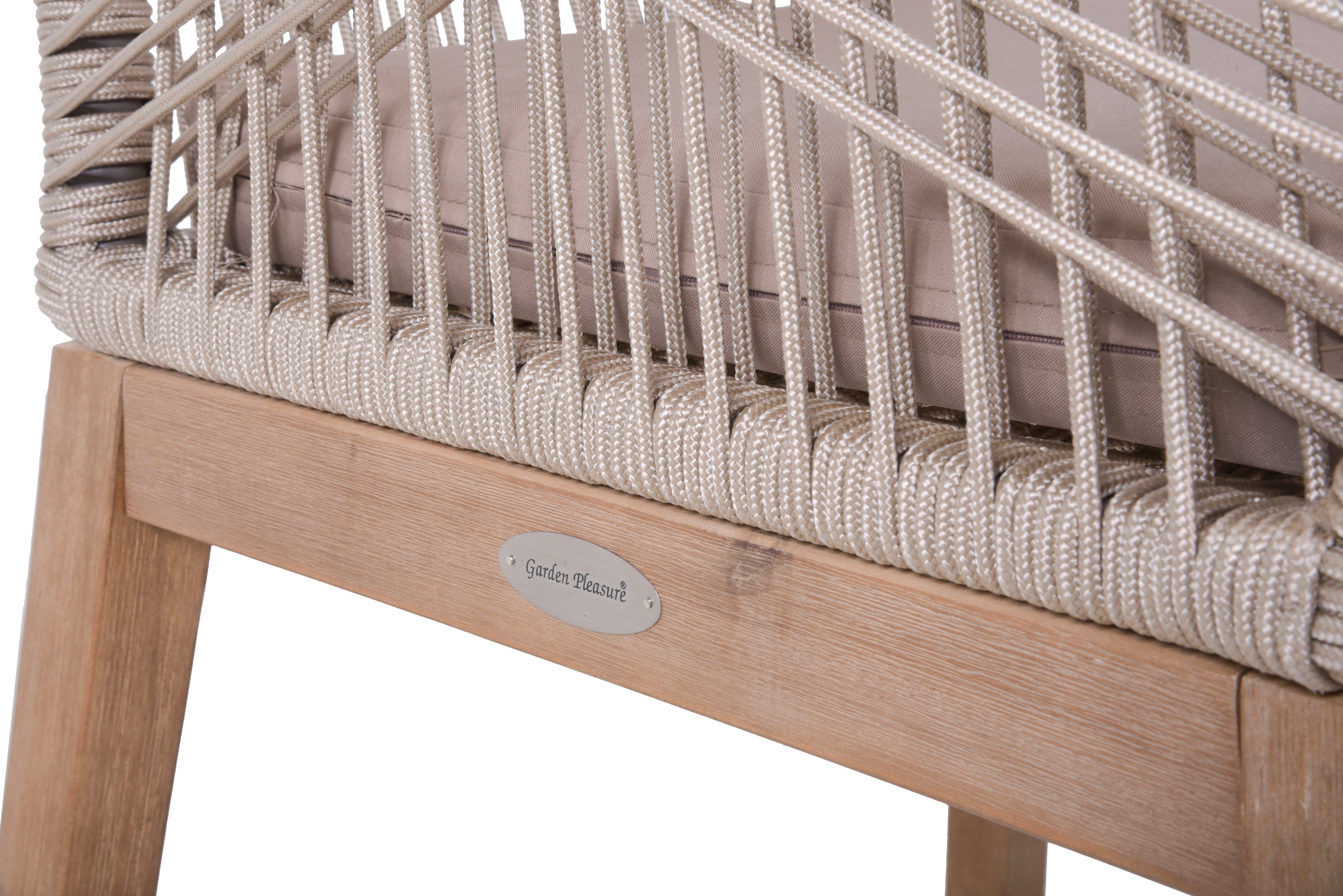 Stuhl POMONA Gartenstuhl Armlehnstuhl Akazienholz Garden Pleasure 4er-Set